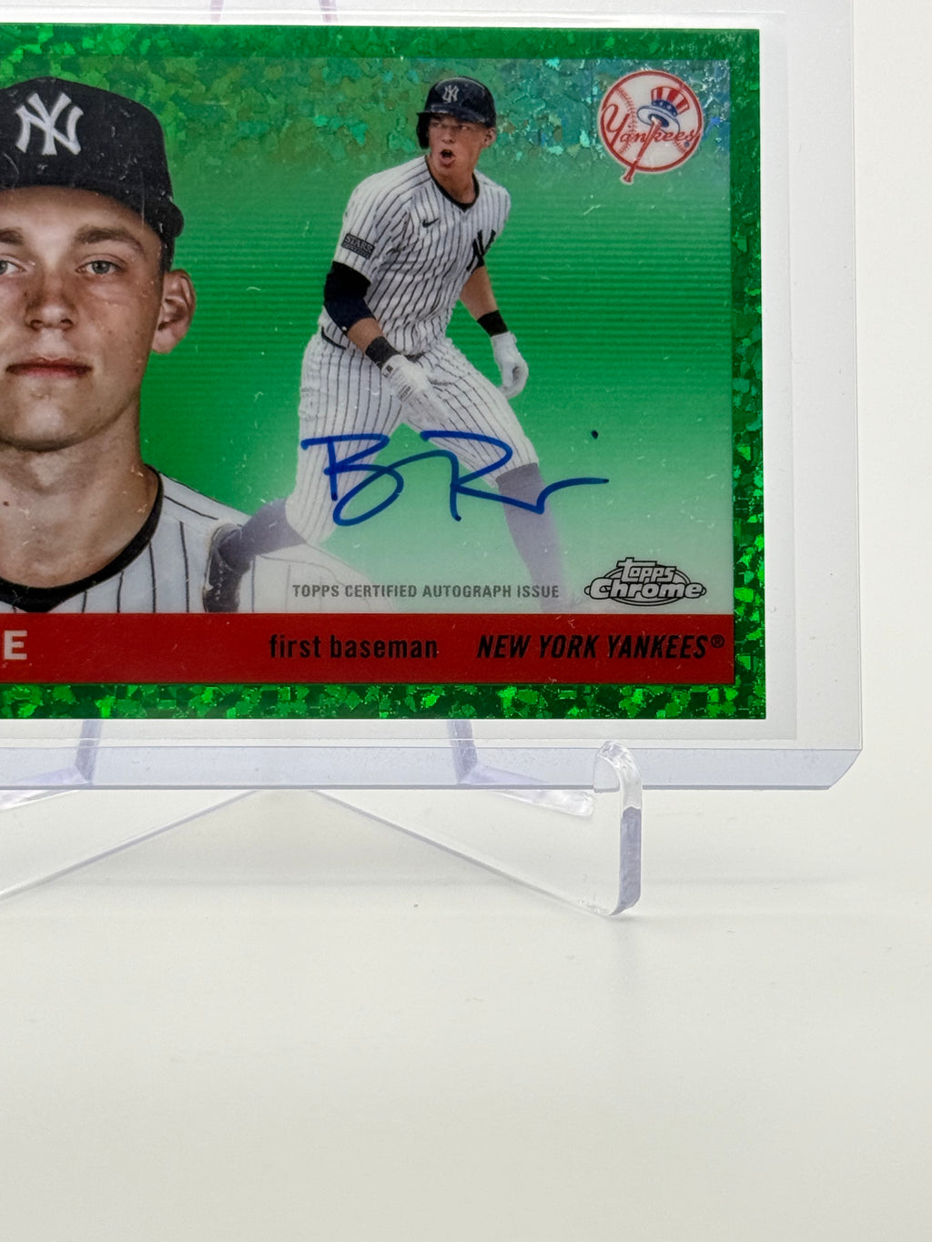 Ben Rice 2026 Topps Chrome Platinum Baseball Autographed Card /75