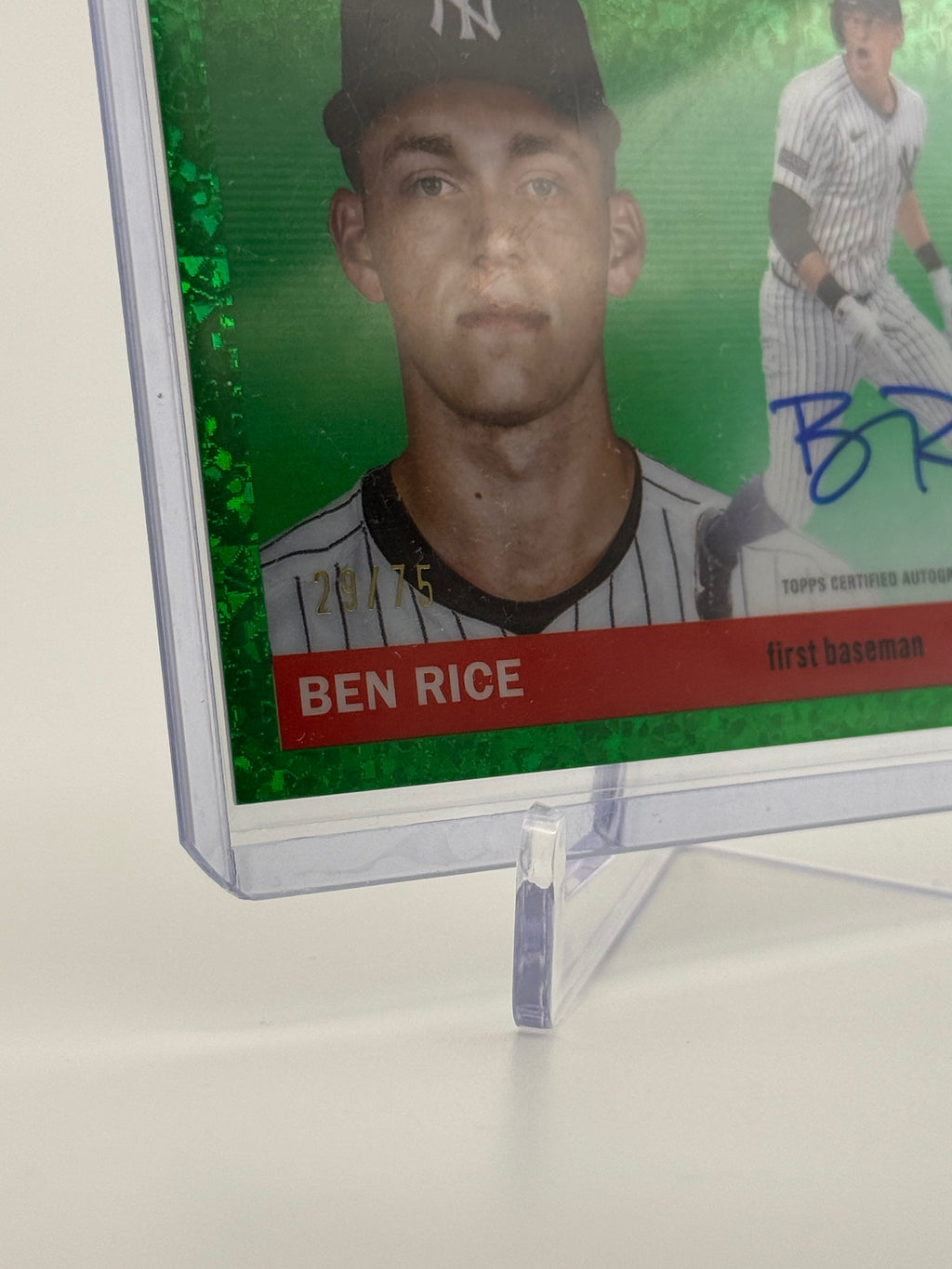Ben Rice 2026 Topps Chrome Platinum Baseball Autographed Card /75