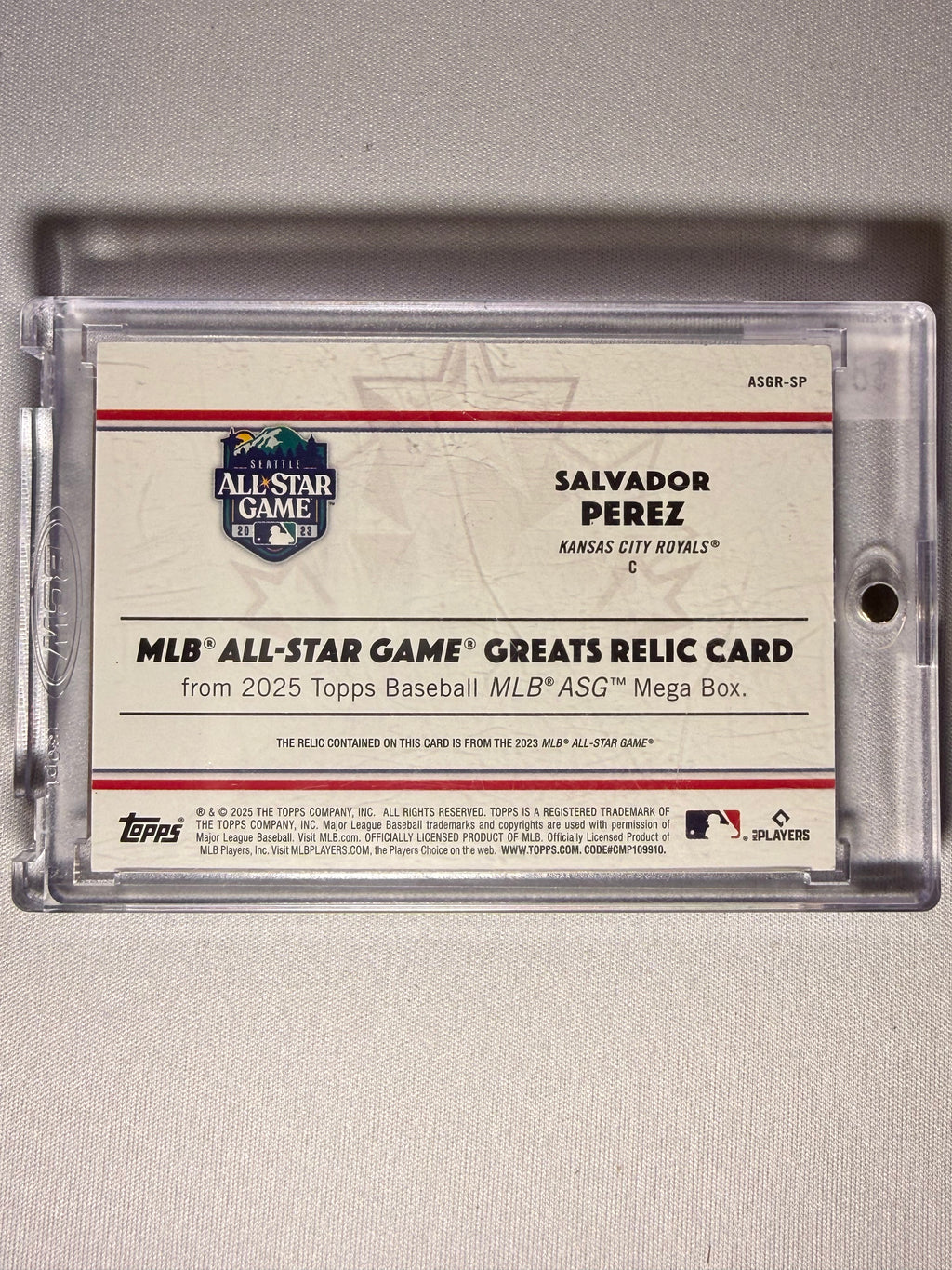 Salvador Perez MLB ASG Greats Jersey Card /10
