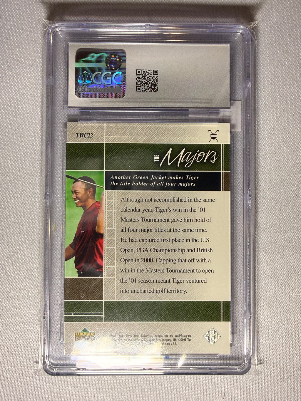Tiger Woods 2001 Upper Deck CGC 10