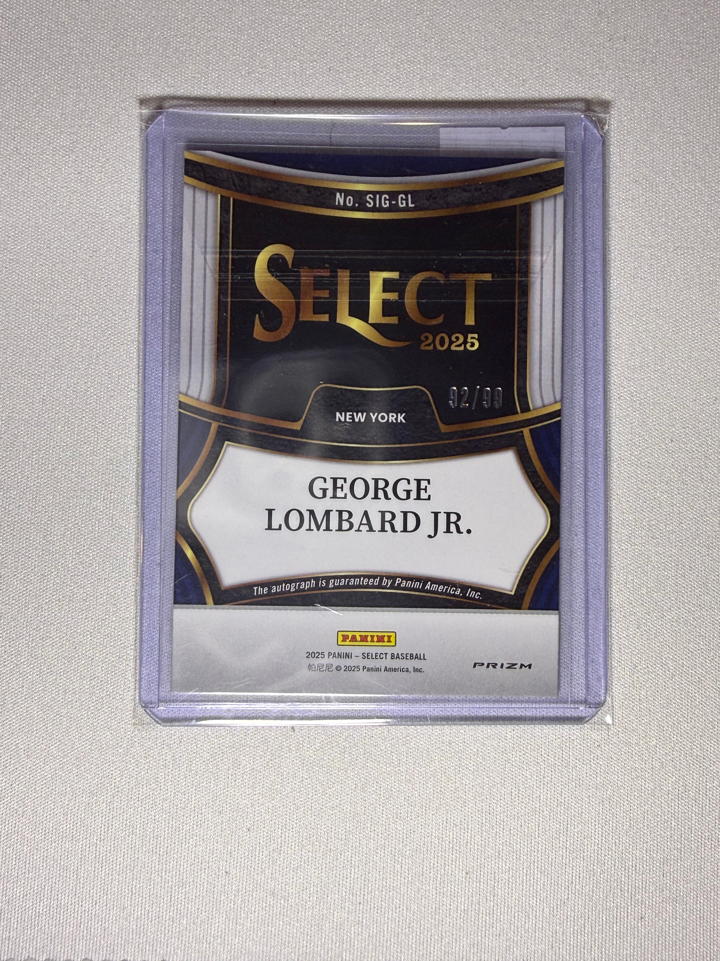George Lombard Jr. Panini Select /99