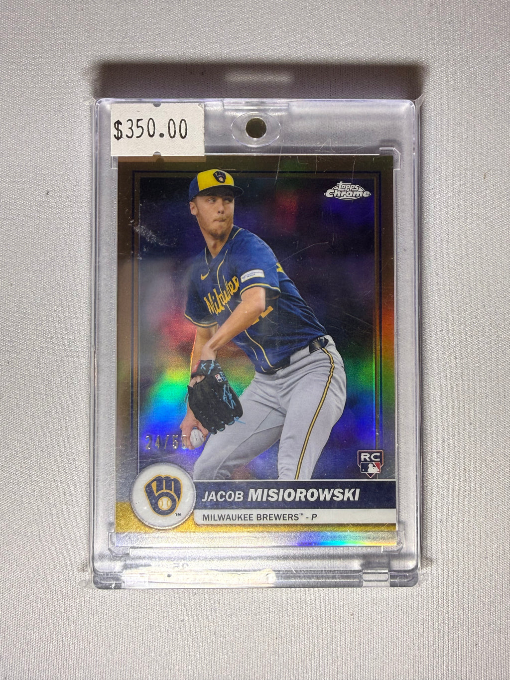 Jacob Misiorowski Topps Chrome Rookie Card /50