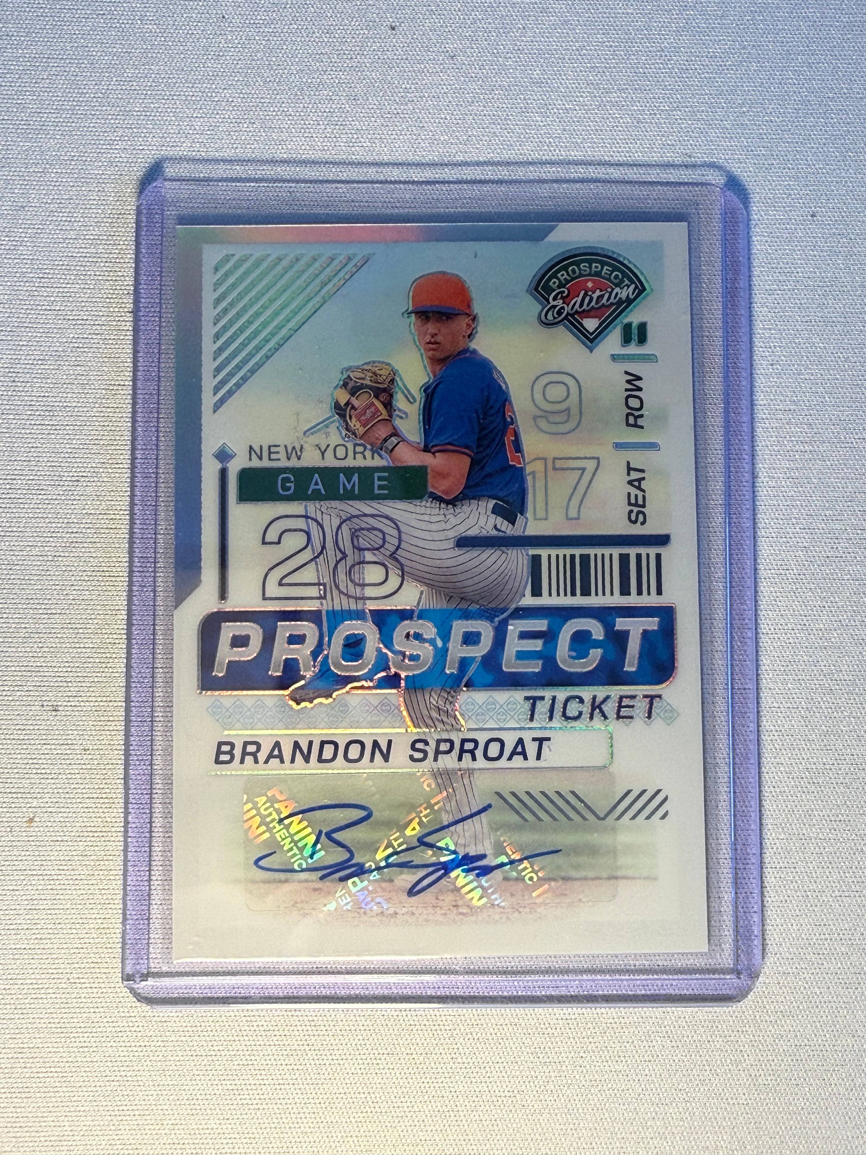 Brandon Sproat Panini Prospect Ticket Autographed Card