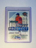 Jonah Tong Panini Prospect Ticket Autographed Card
