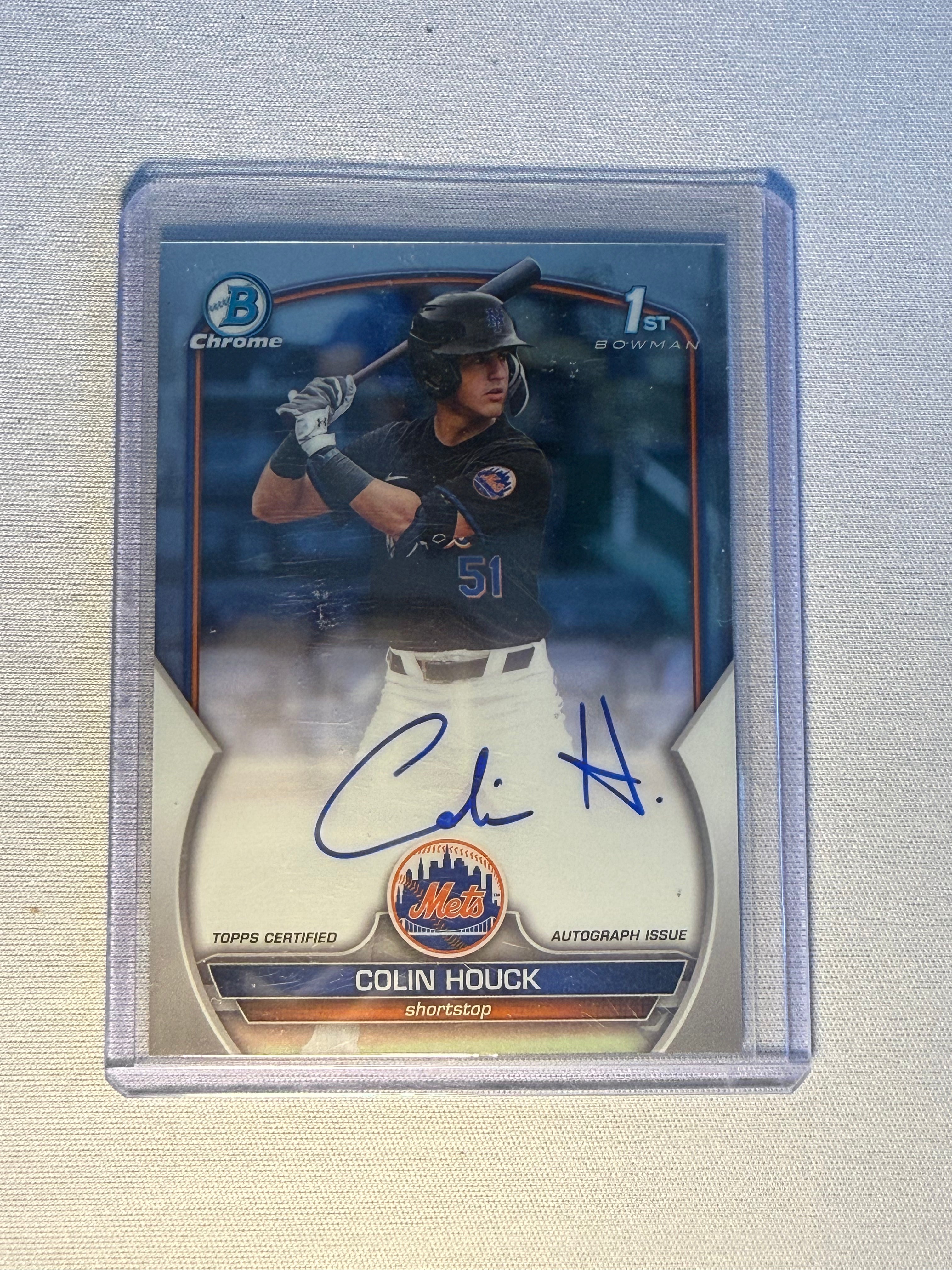 Colin Houck 1st Bowman Chrome.Autographed Card