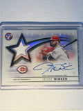 Jesse Winker Topps Slice of a Star Autographed Relic Card