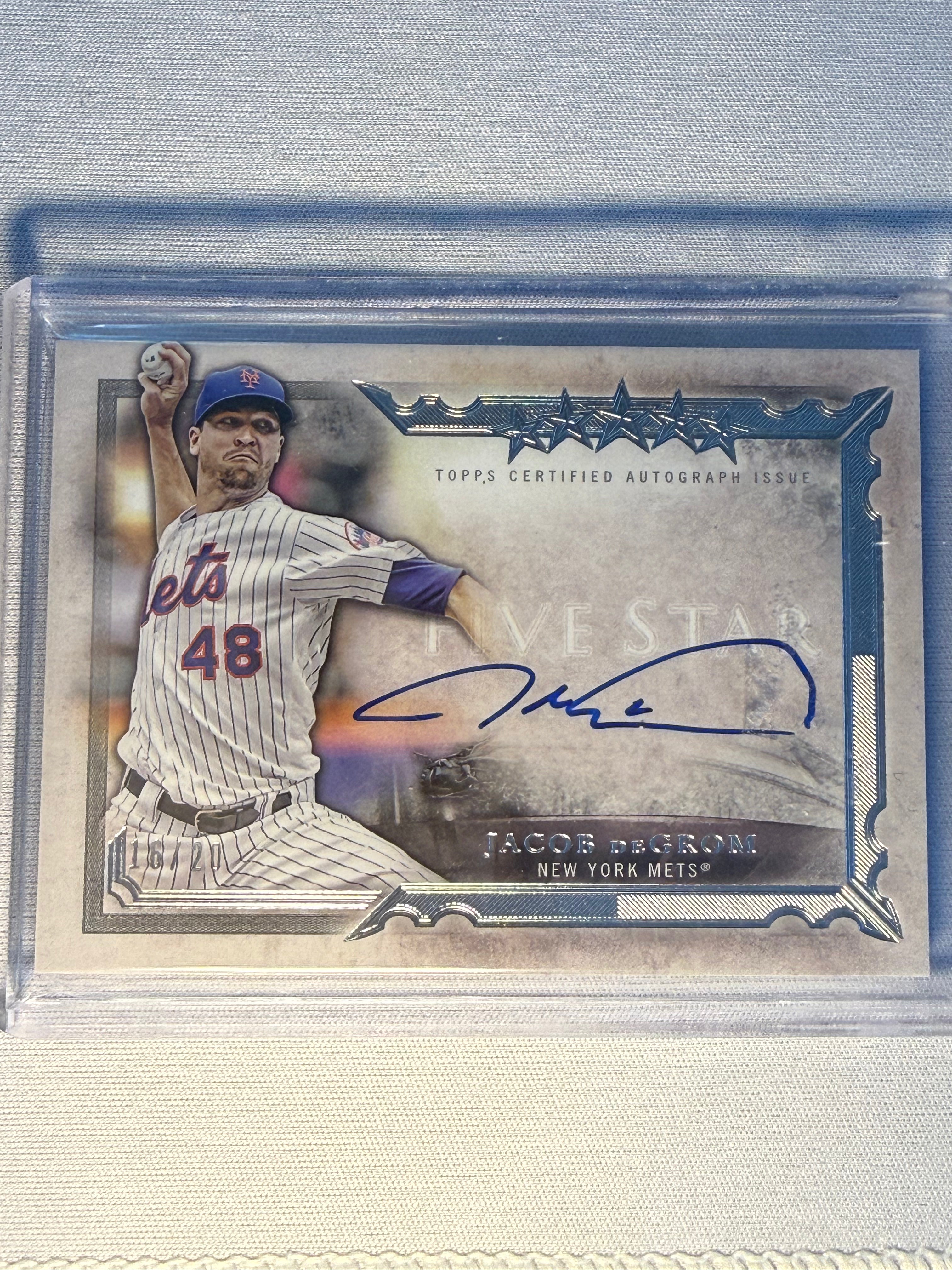Jacob DeGrom Topps Five Star Autographed Card /20
