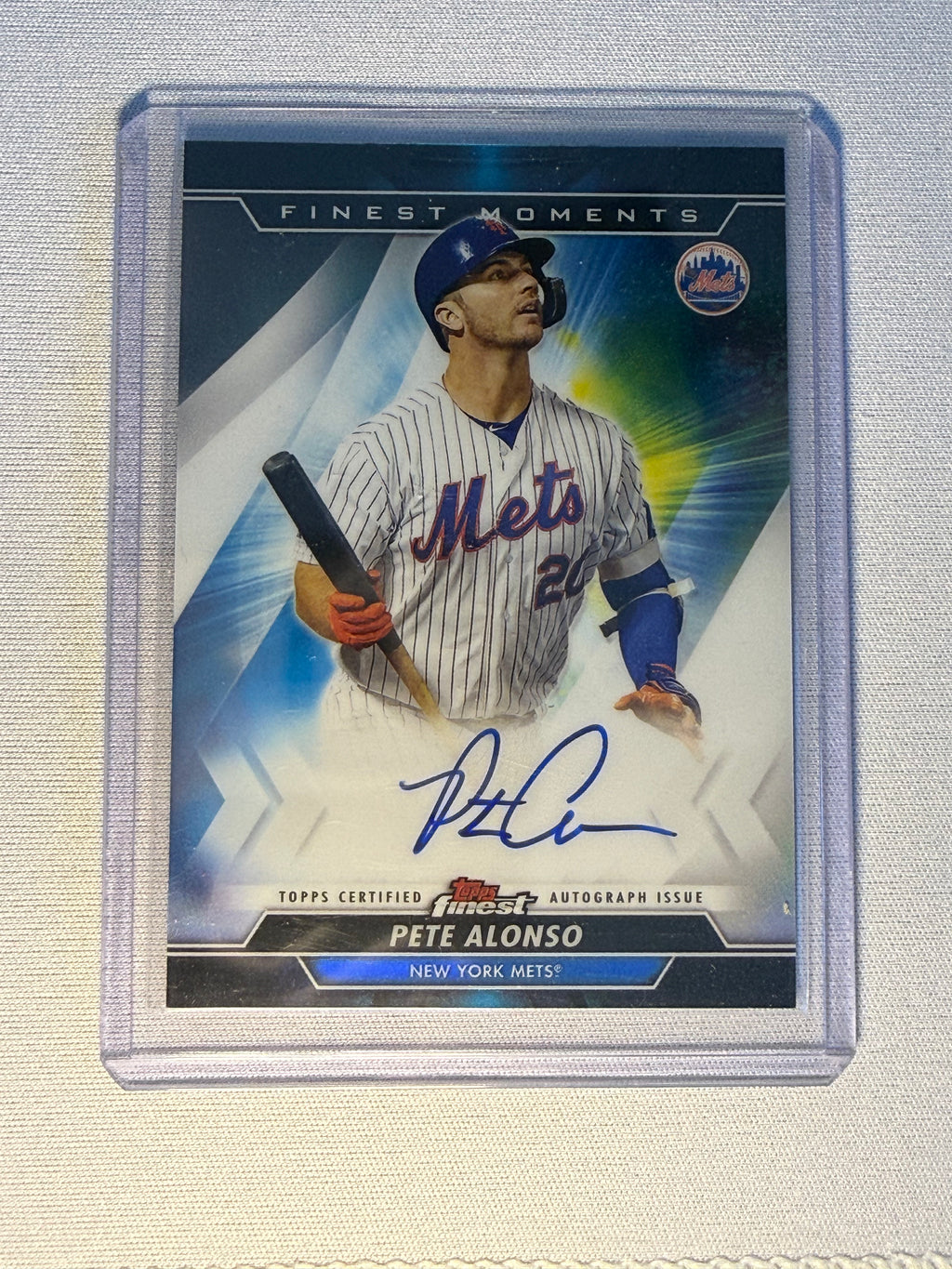 Pete Alonso Topps Finest Moments Autographed Card