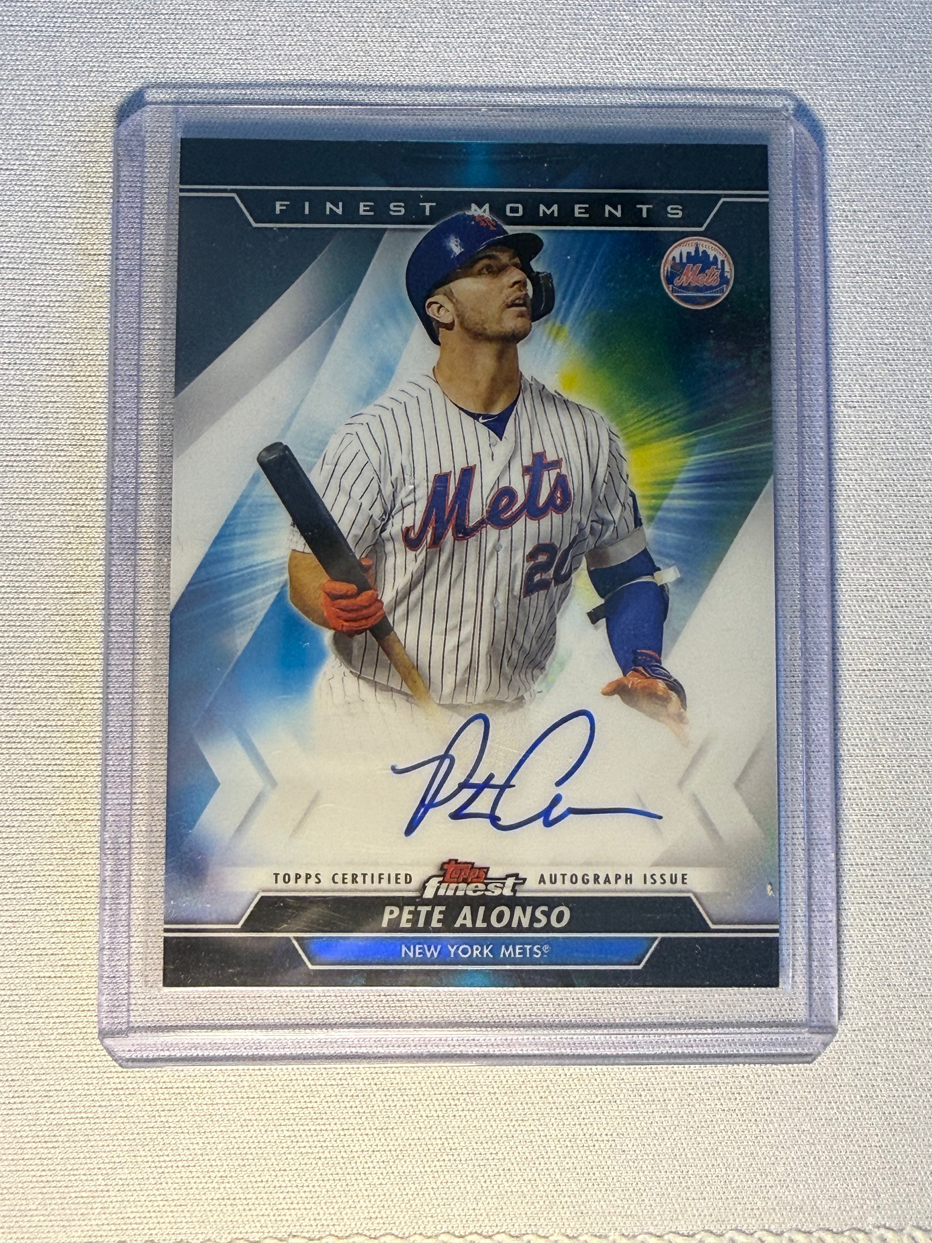 Pete Alonso Topps Finest Moments Autographed Card