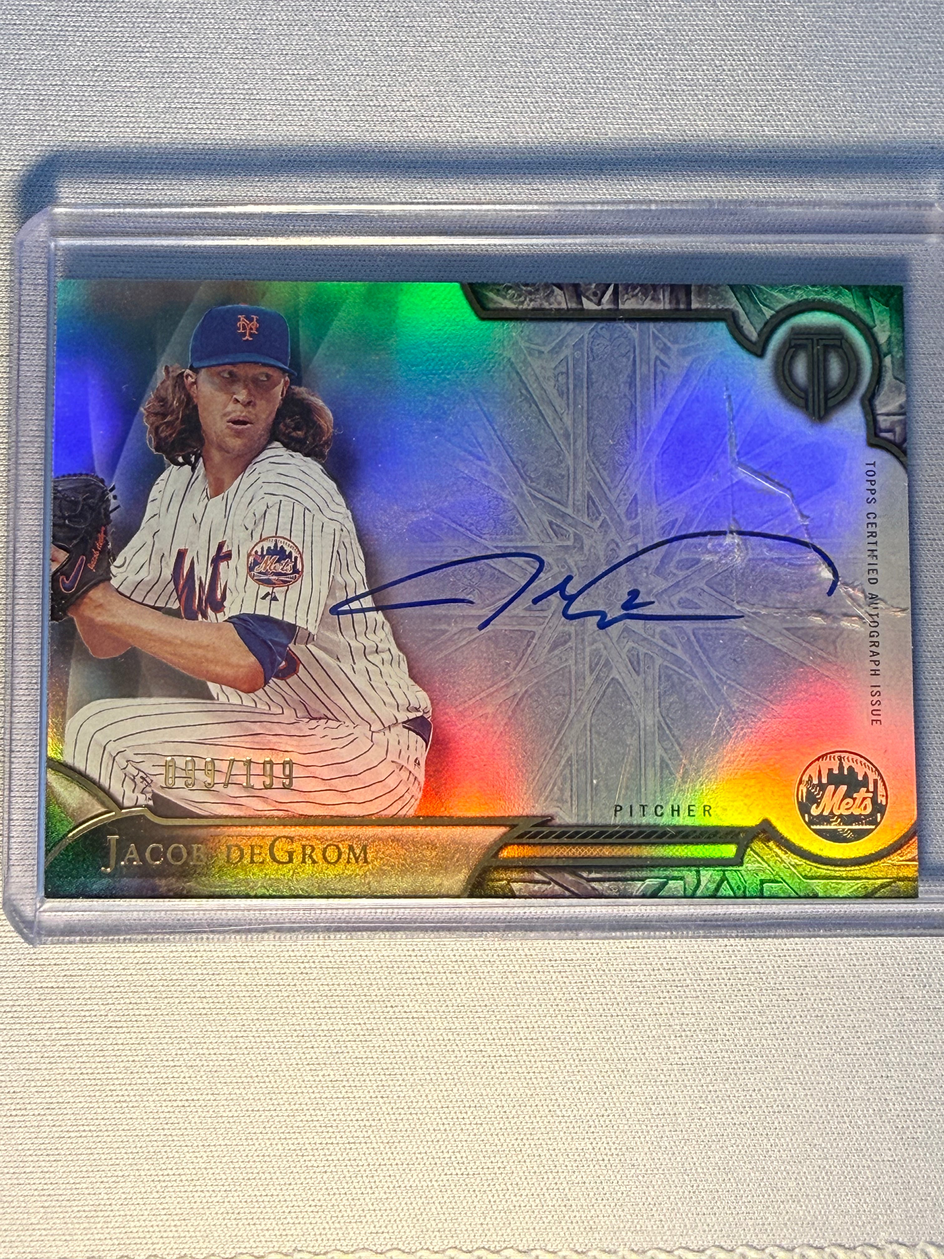 Jacob deGrom Topps Tribute Autographed Card /199