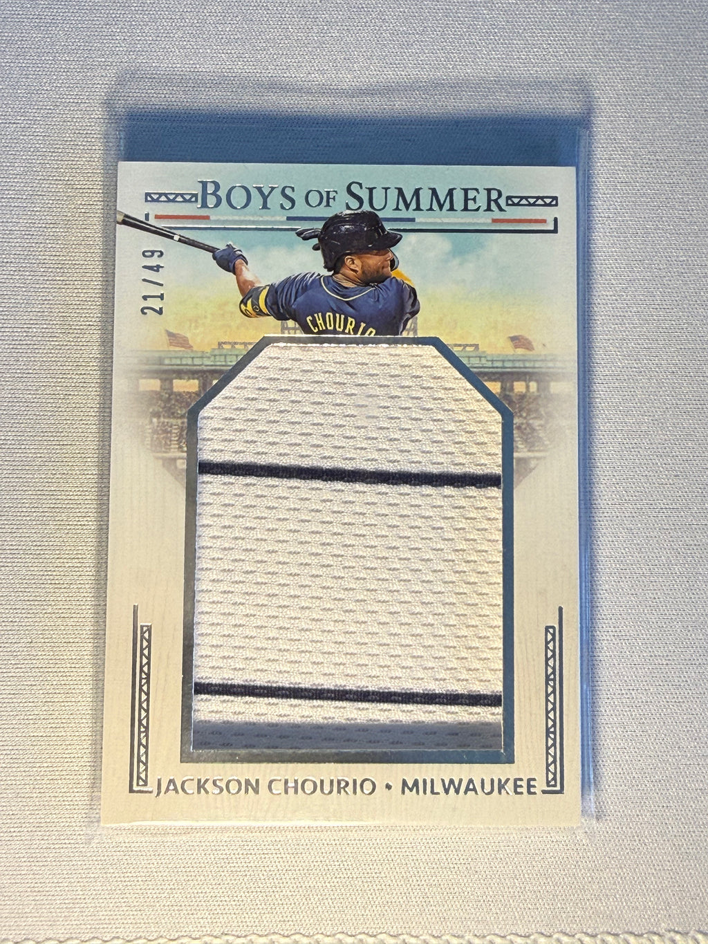 Jackson Chourio Boys of Summer Jersey Card /49