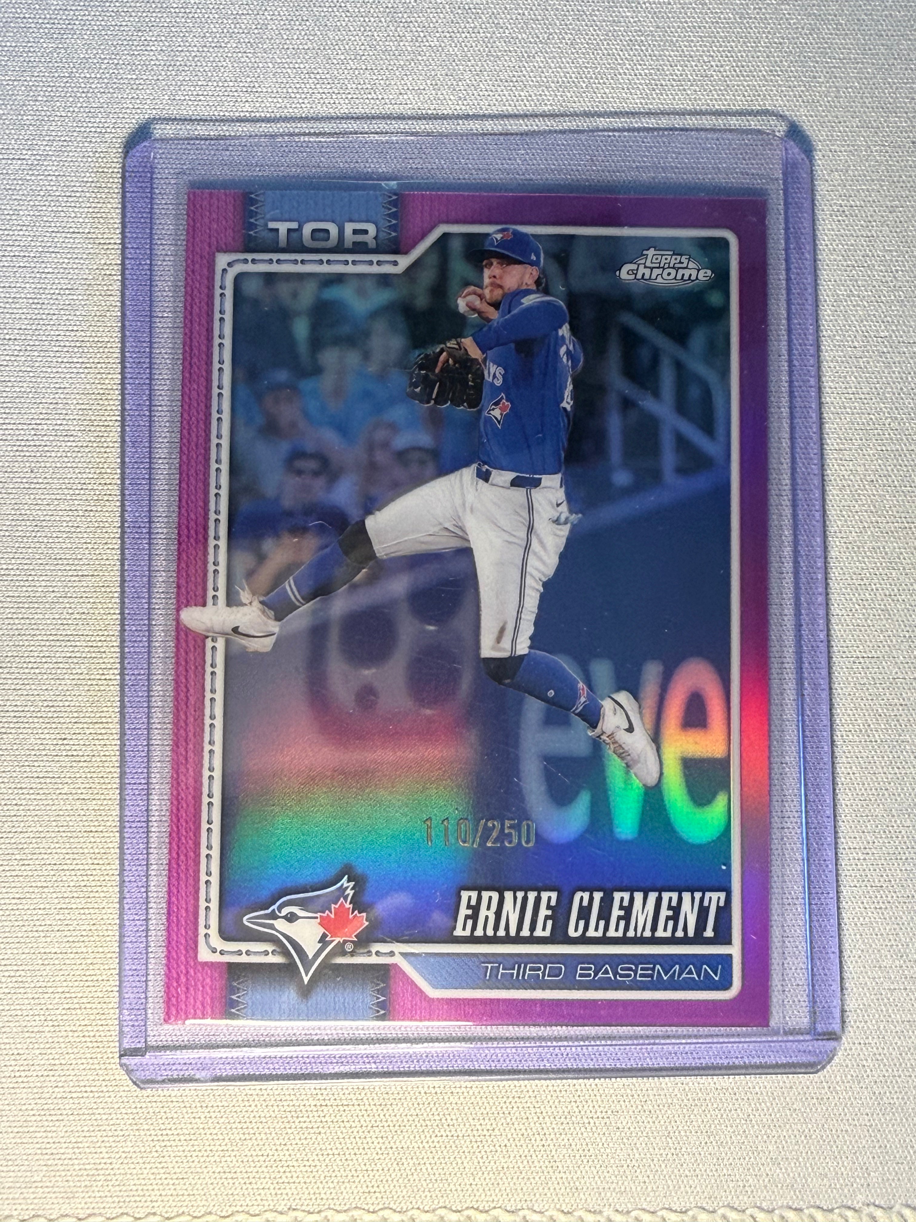 Ernie Clement Topps Chrome Pink Refractor /250