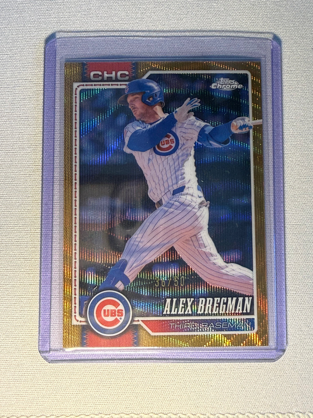 Alex Bregman Topps Chrome Gold Refractor /50