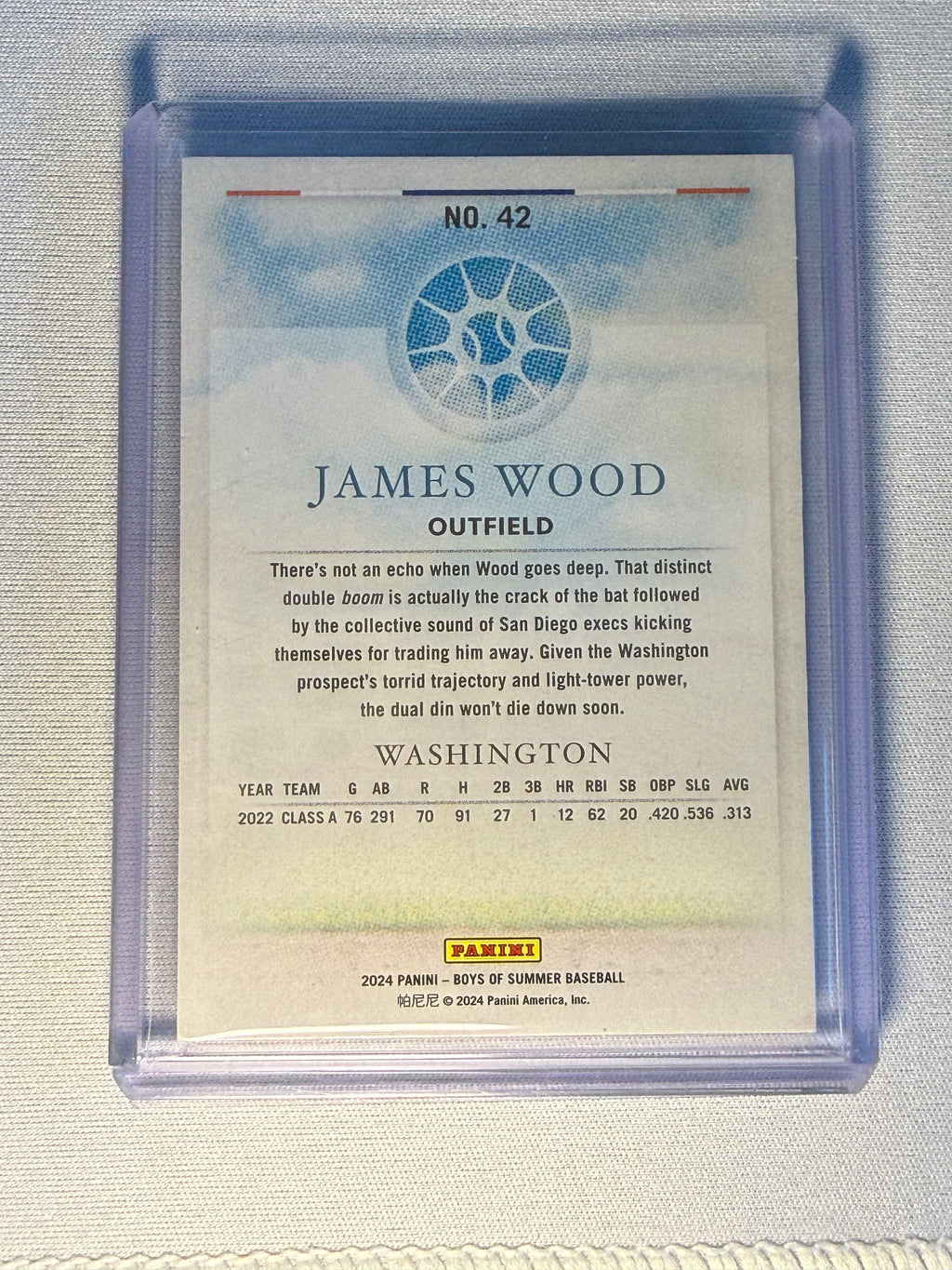 James Wood Boys of Summer Card /149