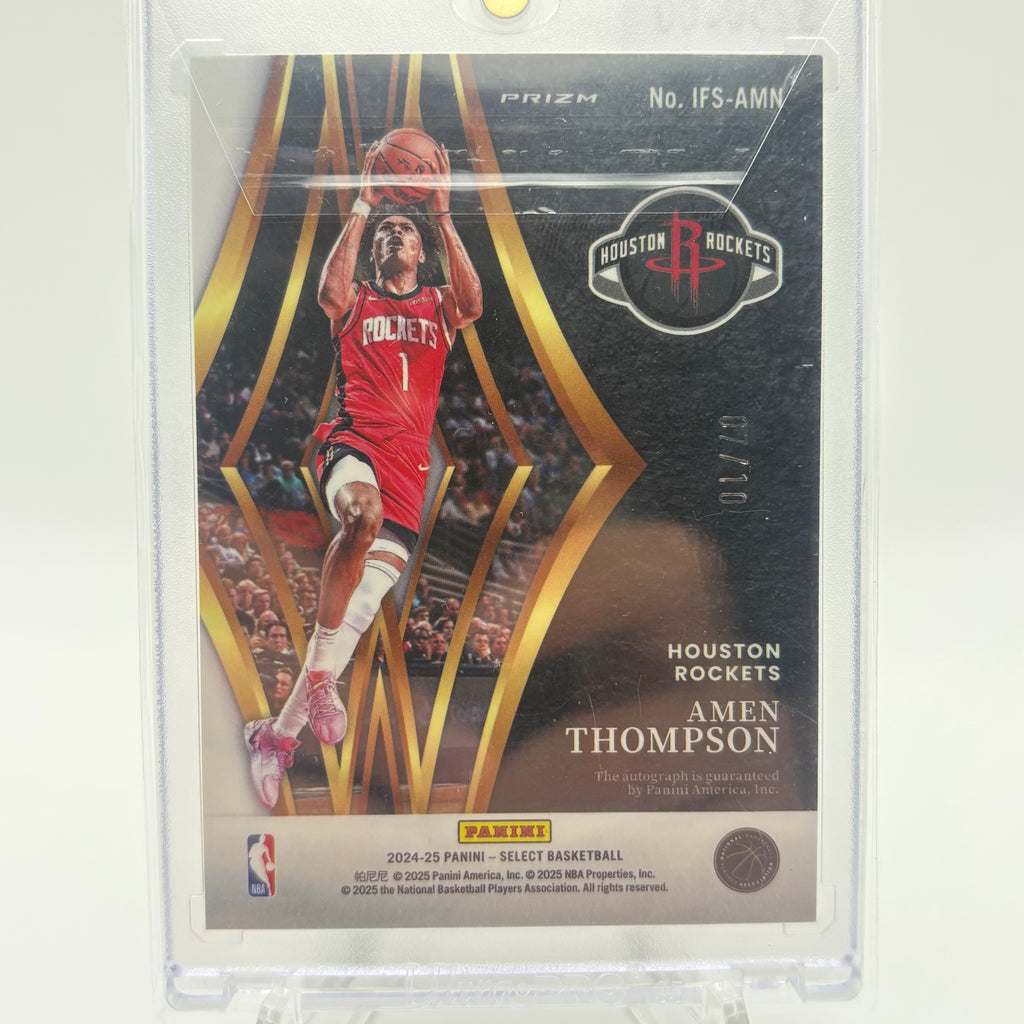 Amen Thompson 2024 Panini Select Autographed Card /10 #IFS-AMN