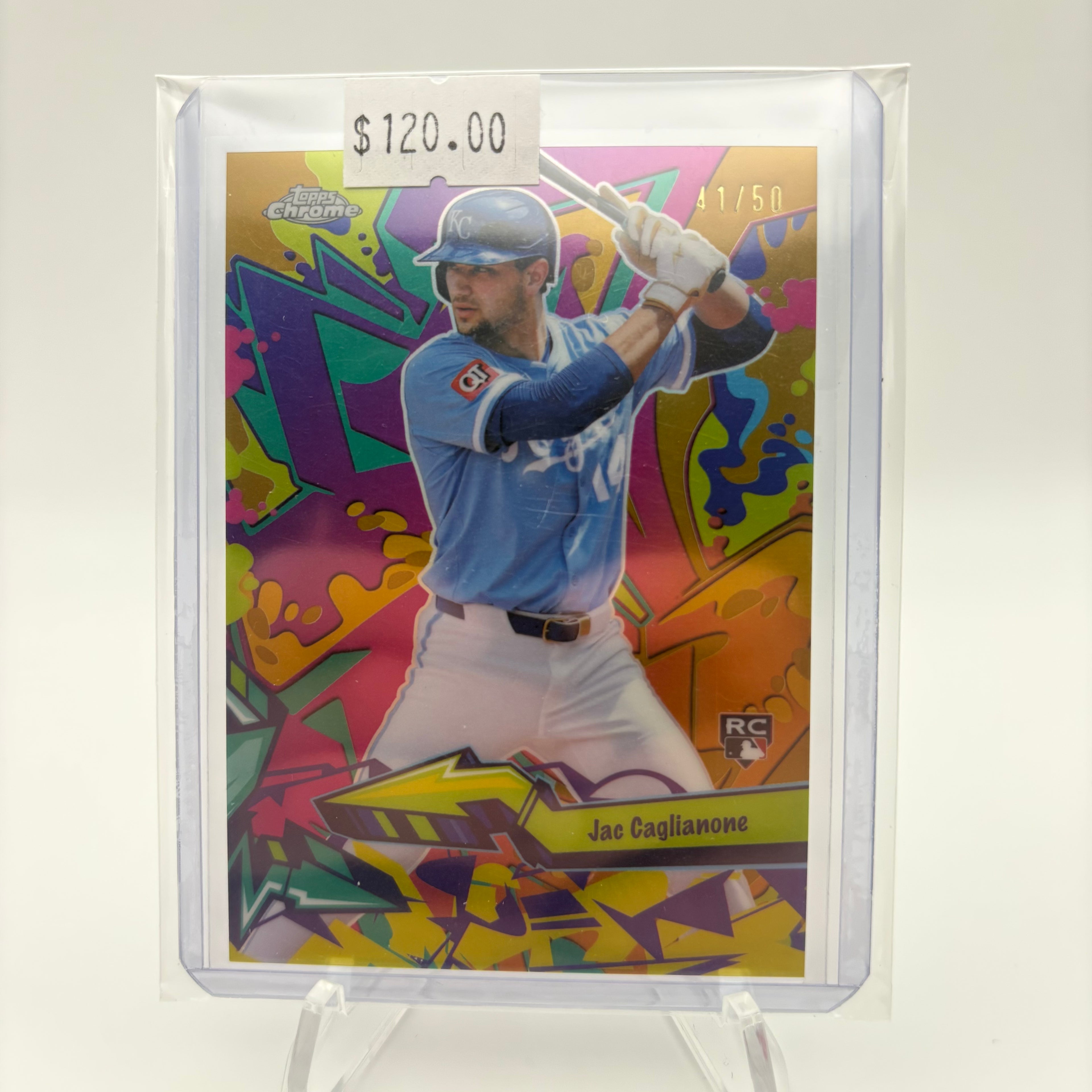 Jac Caglianone 2026 Topps Chrome Rookie Card /50