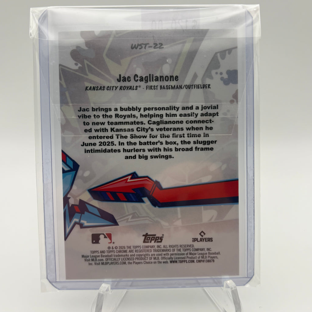 Jac Caglianone 2026 Topps Chrome Rookie Card /50