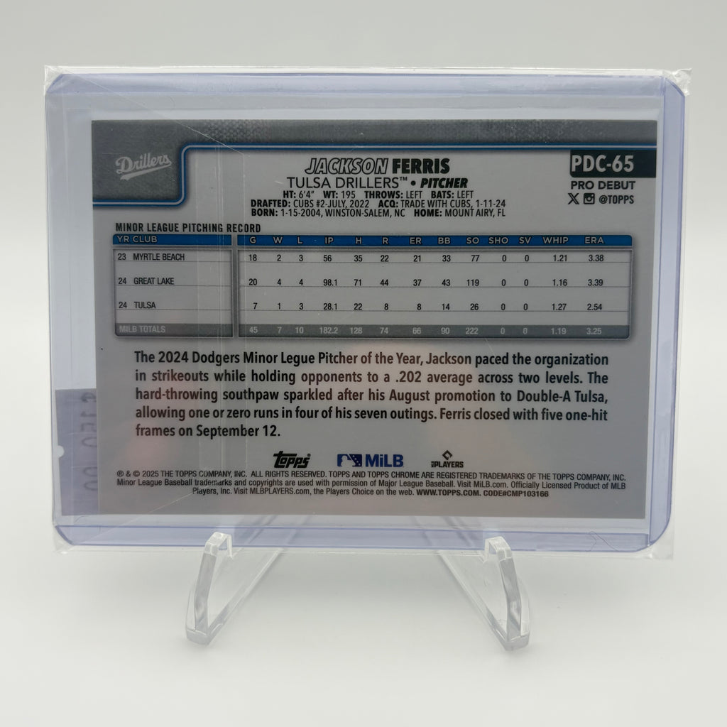 Jackson Ferris 2025 Topps Chrome MiLB /5