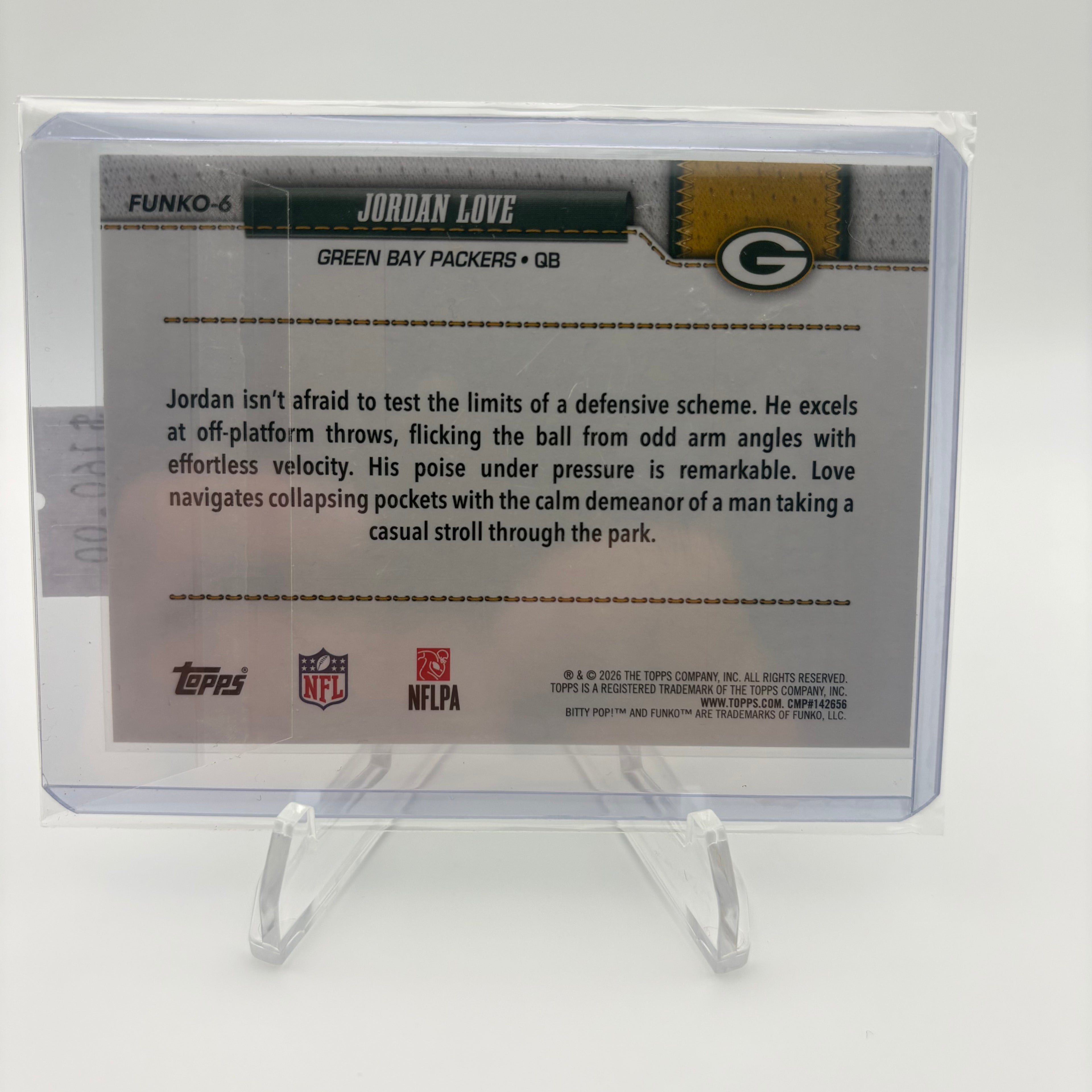Jordan Love Topps Funko Card 2026