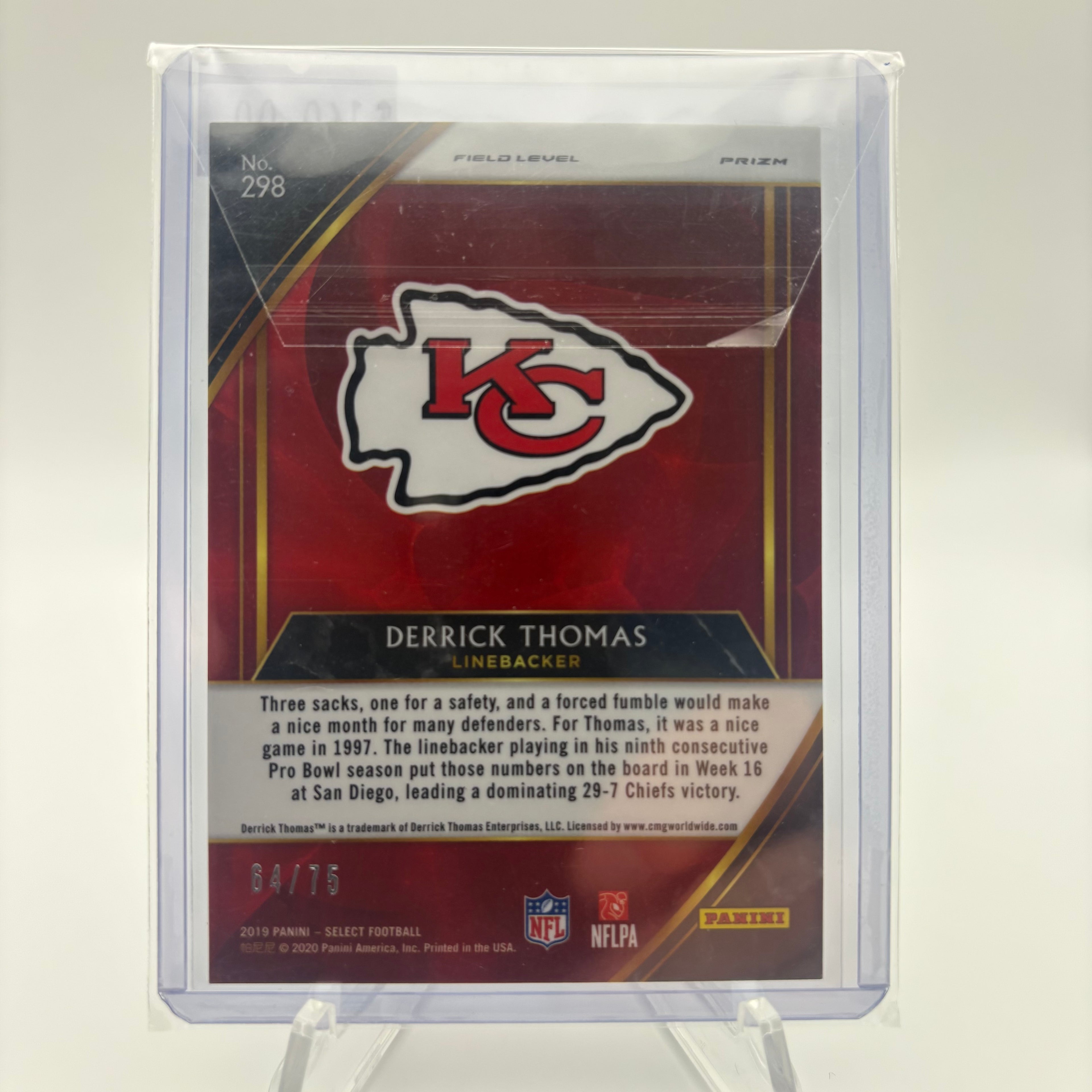 Derrick Thomas 2019 Panini Select /75