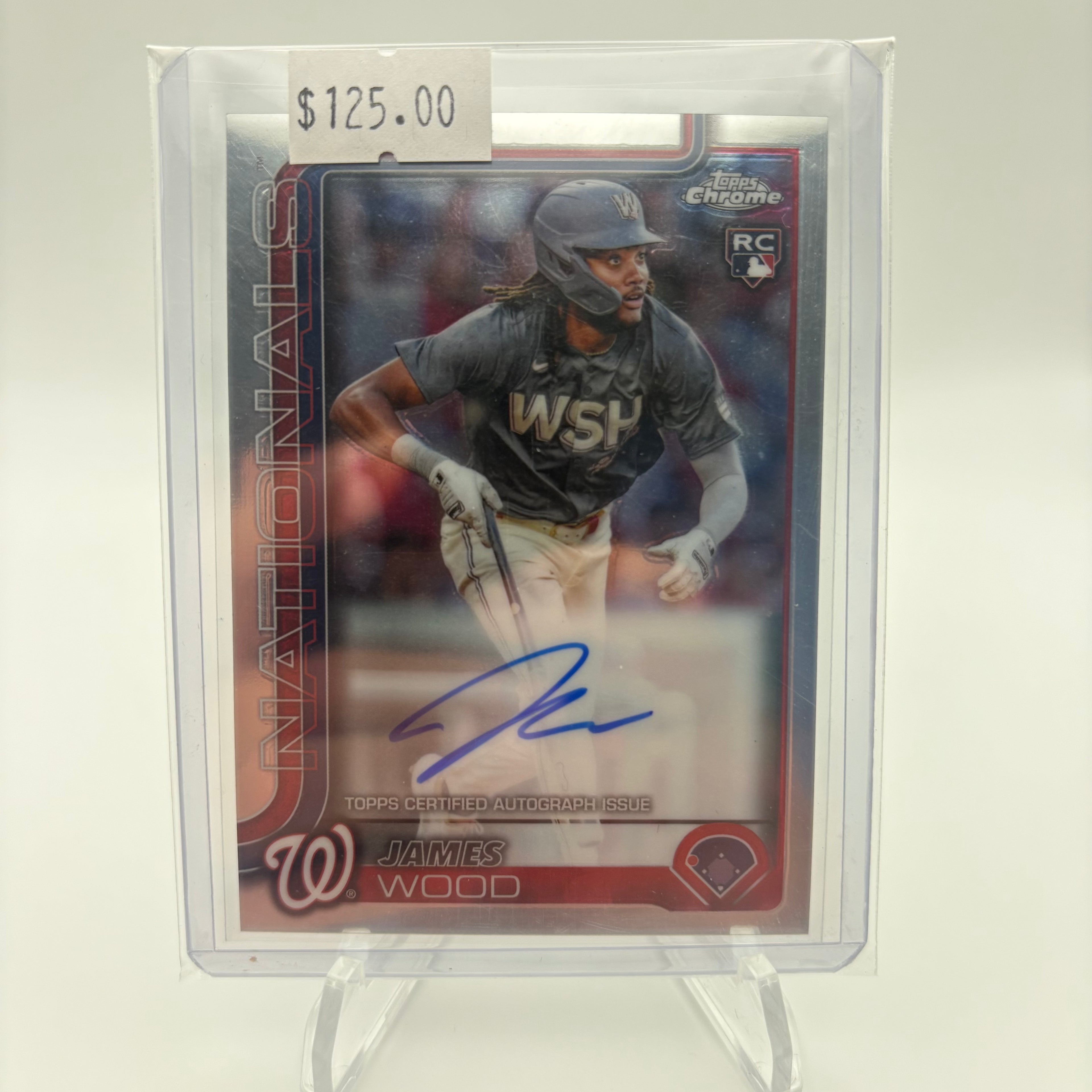 James Wood 2025 Topps Chrome Rookie Auto