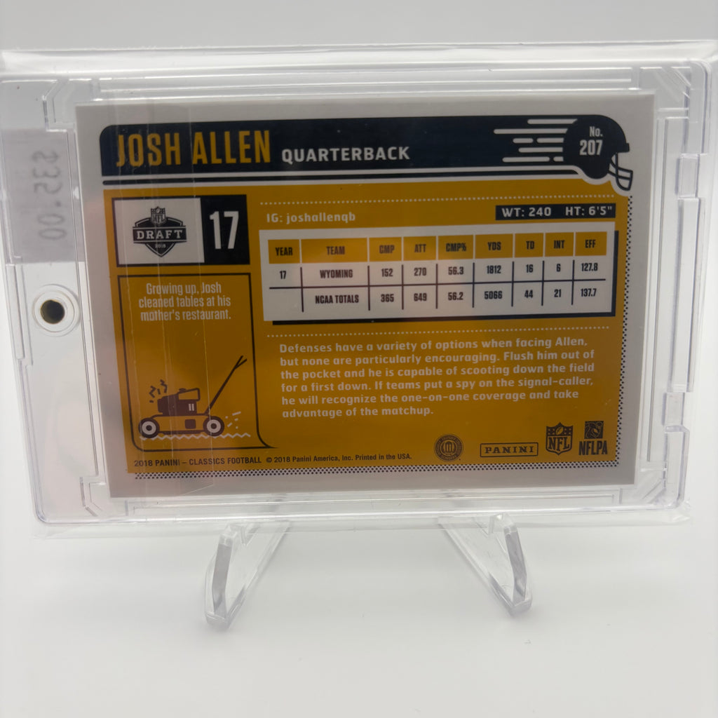 Josh Allen 2018 Panini Classics Rookie