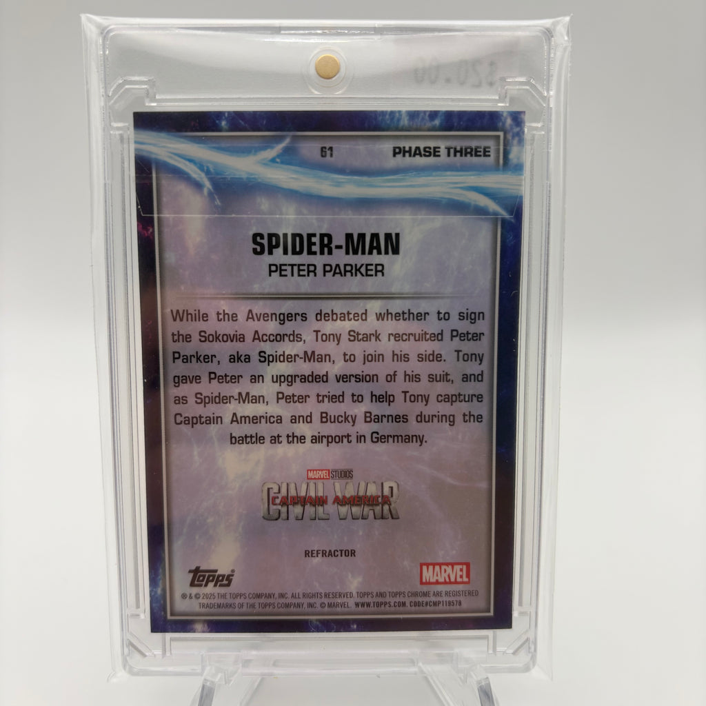 Spider-Man Peter Parker Topps Chrome Refractor