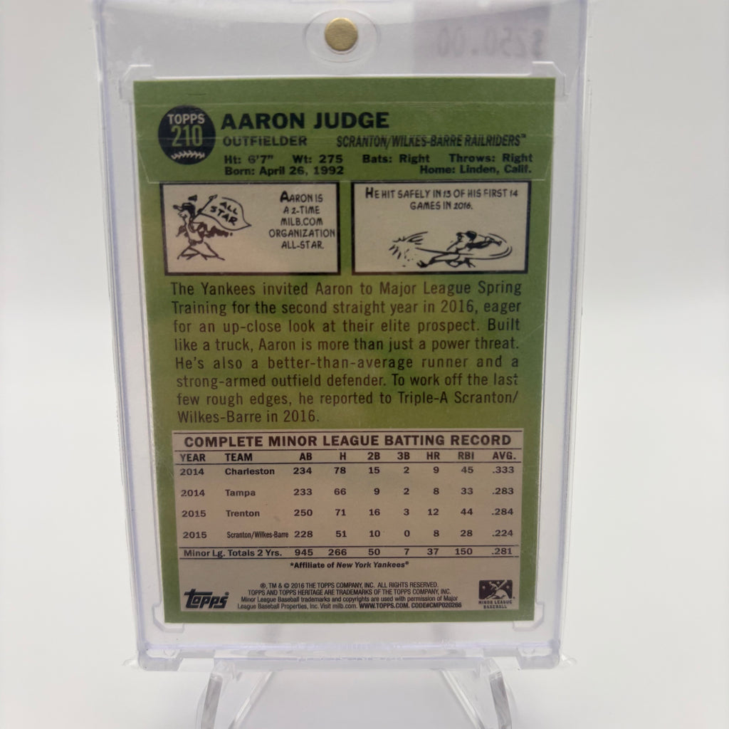 Aaron Judge Topps Heritage 2016