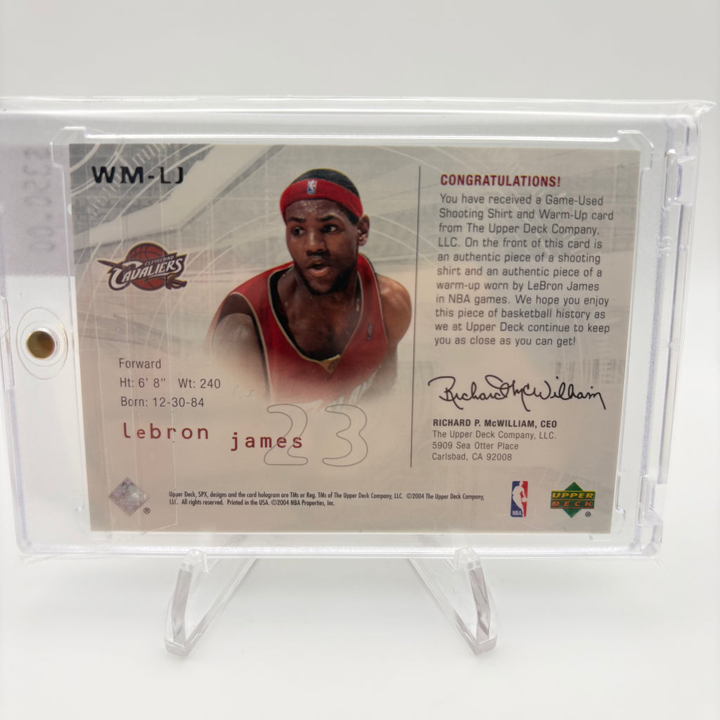 LeBron James 2004 Upper Deck Winners Materials Jersey Card