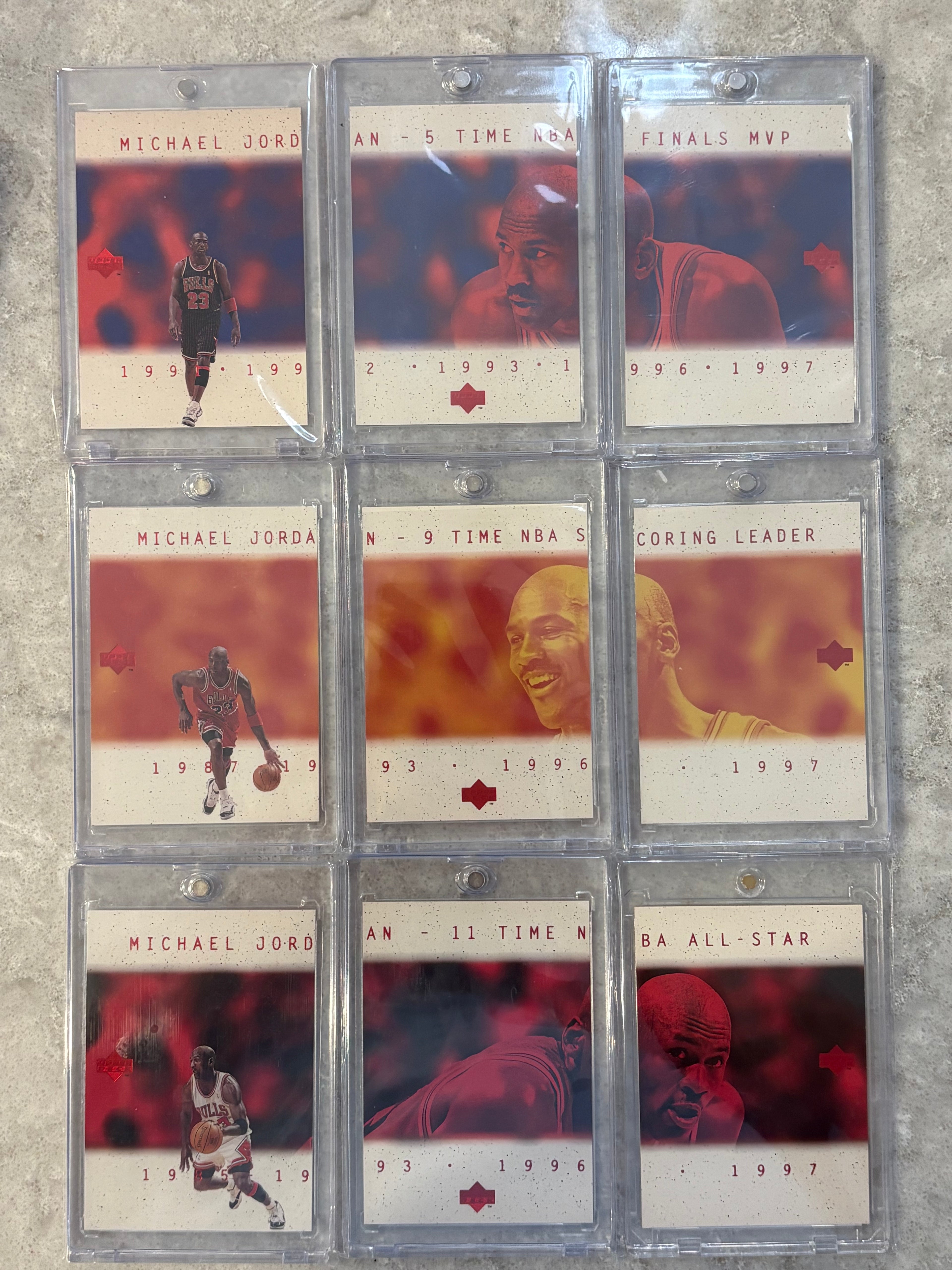 Michael Jordan 1997 Upper Deck Collector’s Choice Japan Complete Set MJ1-MJ9