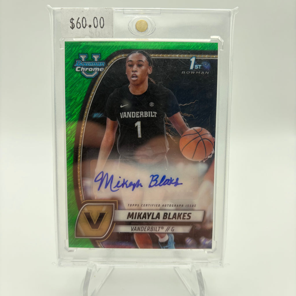 Mikayla Blakes Bowman U Chrome 1st Green Shimmer Auto