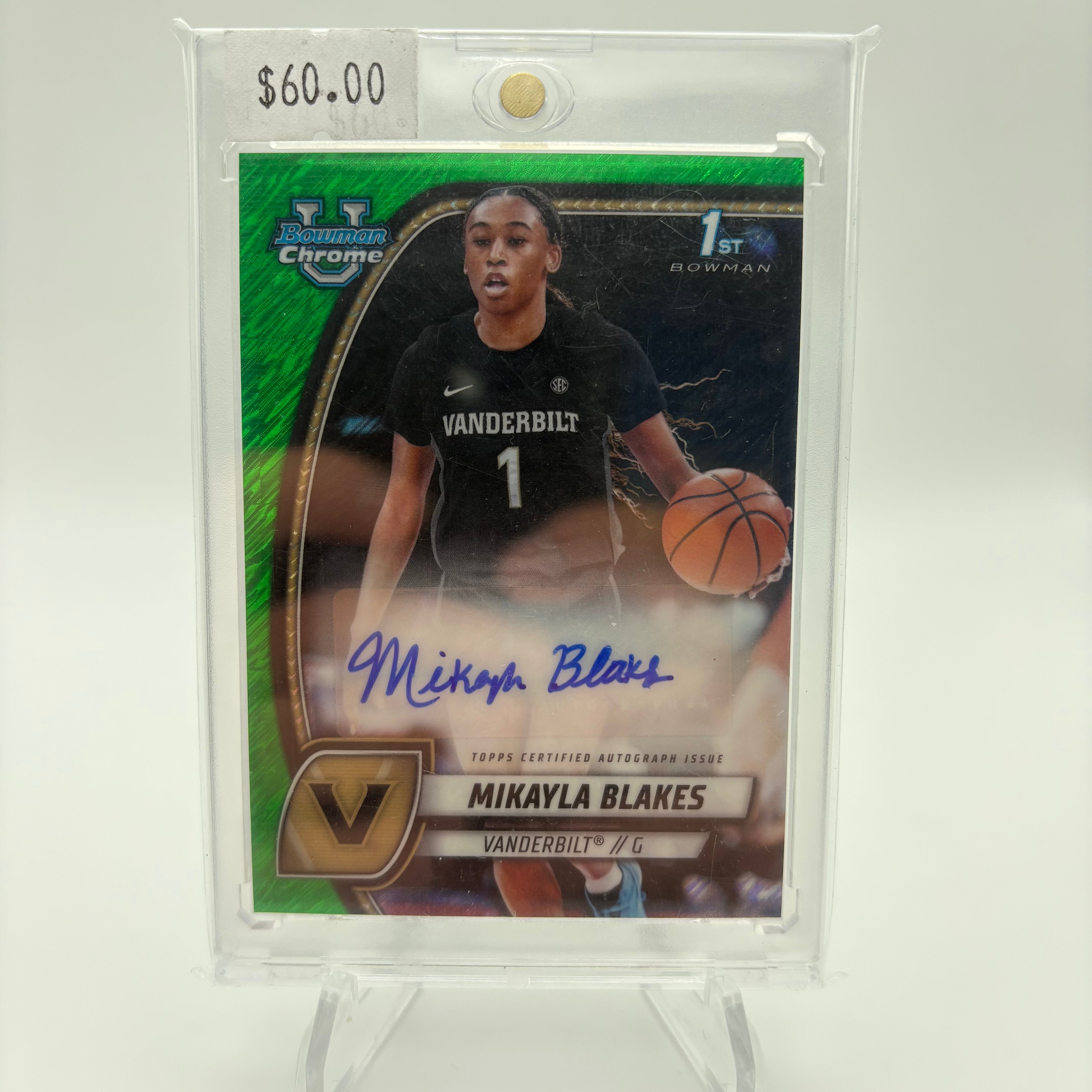 Mikayla Blakes Bowman U Chrome 1st Green Shimmer Auto