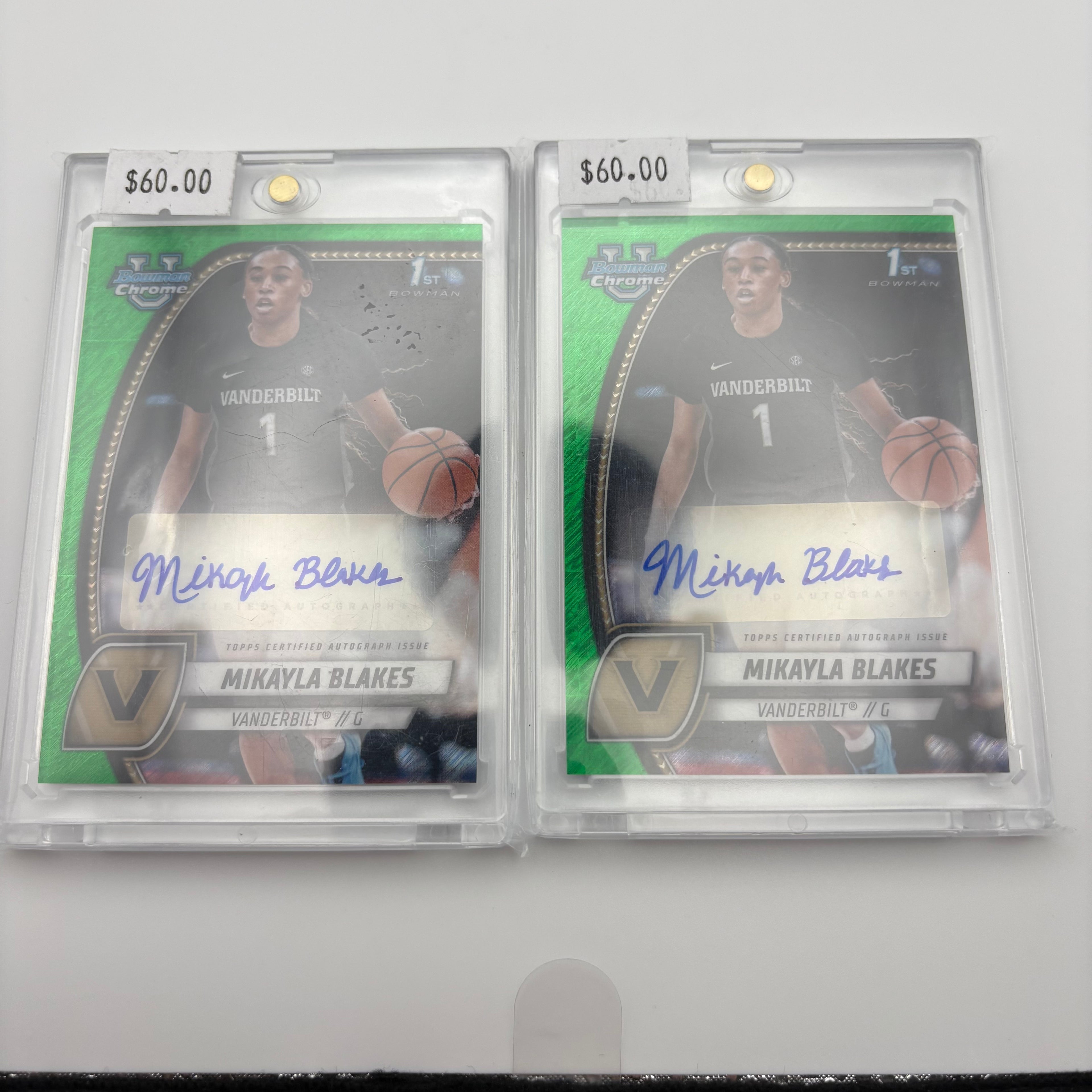 Mikayla Blakes Bowman U Chrome 1st Green Shimmer Auto
