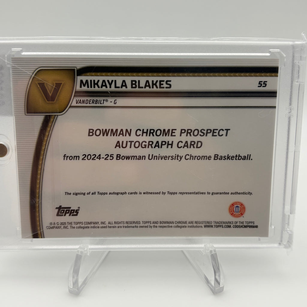 Mikayla Blakes Bowman U Chrome 1st Green Shimmer Auto