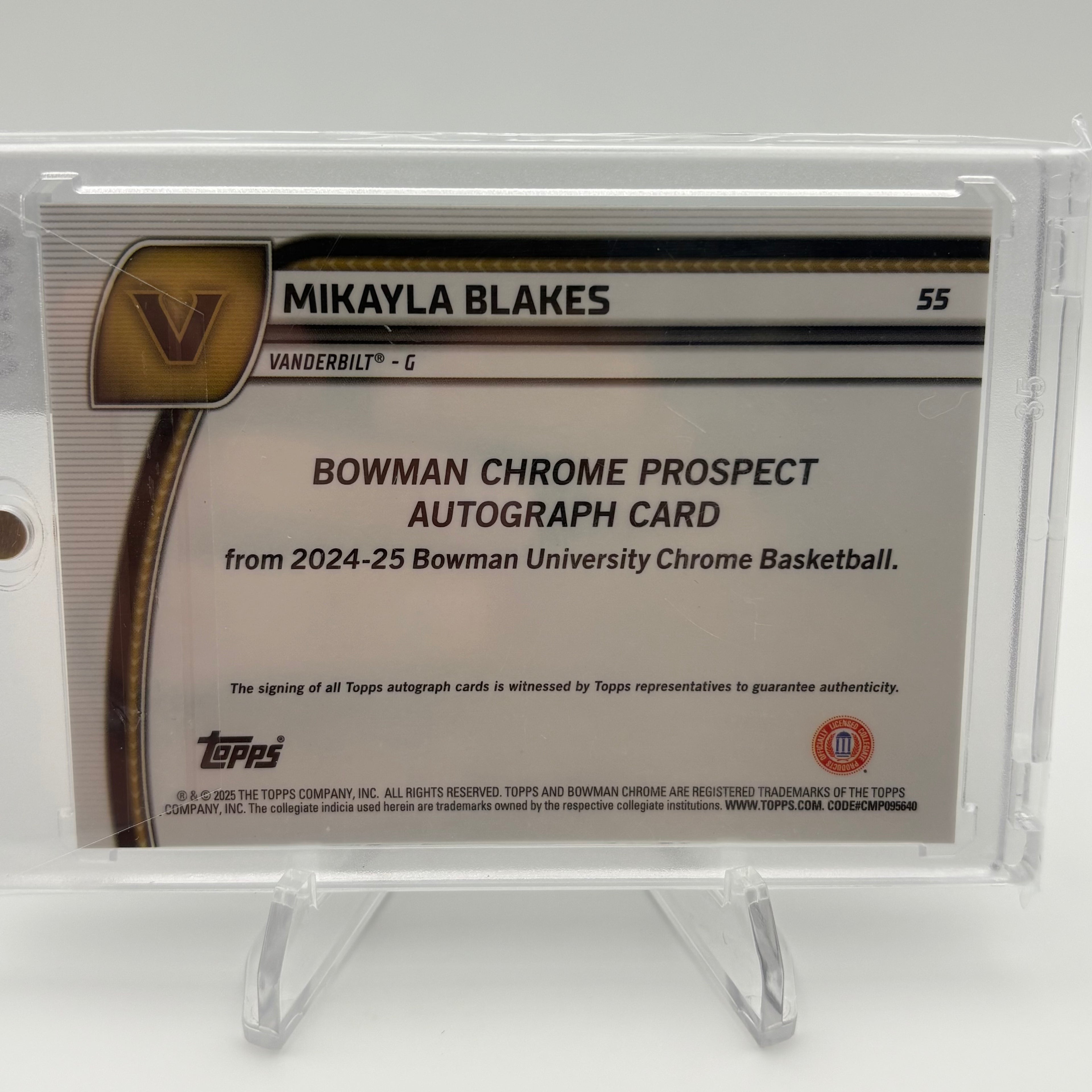Mikayla Blakes Bowman U Chrome 1st Green Shimmer Auto