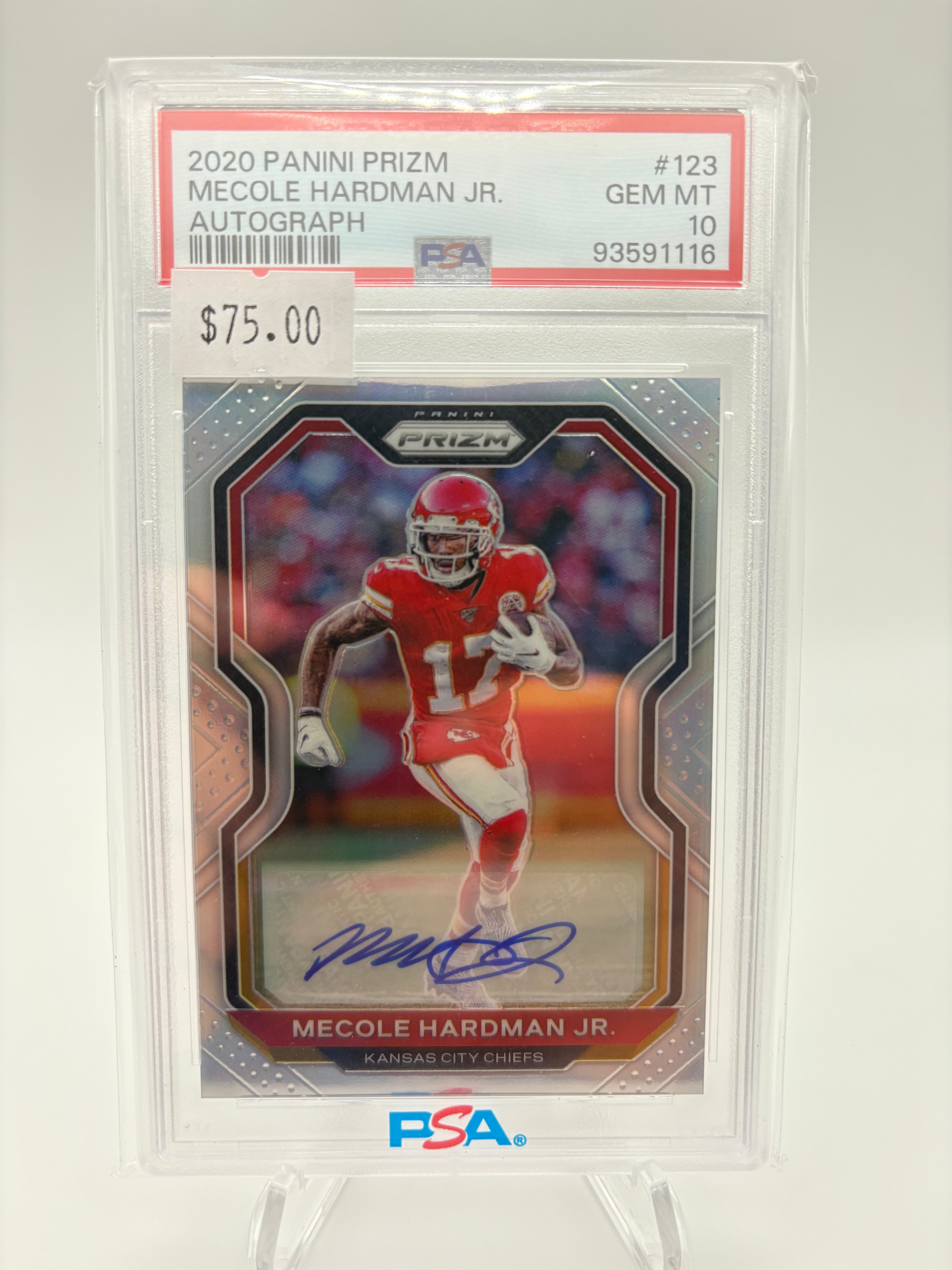 Mecole Hardman Jr. 2020 Prizm Silver Autograph PSA 10
