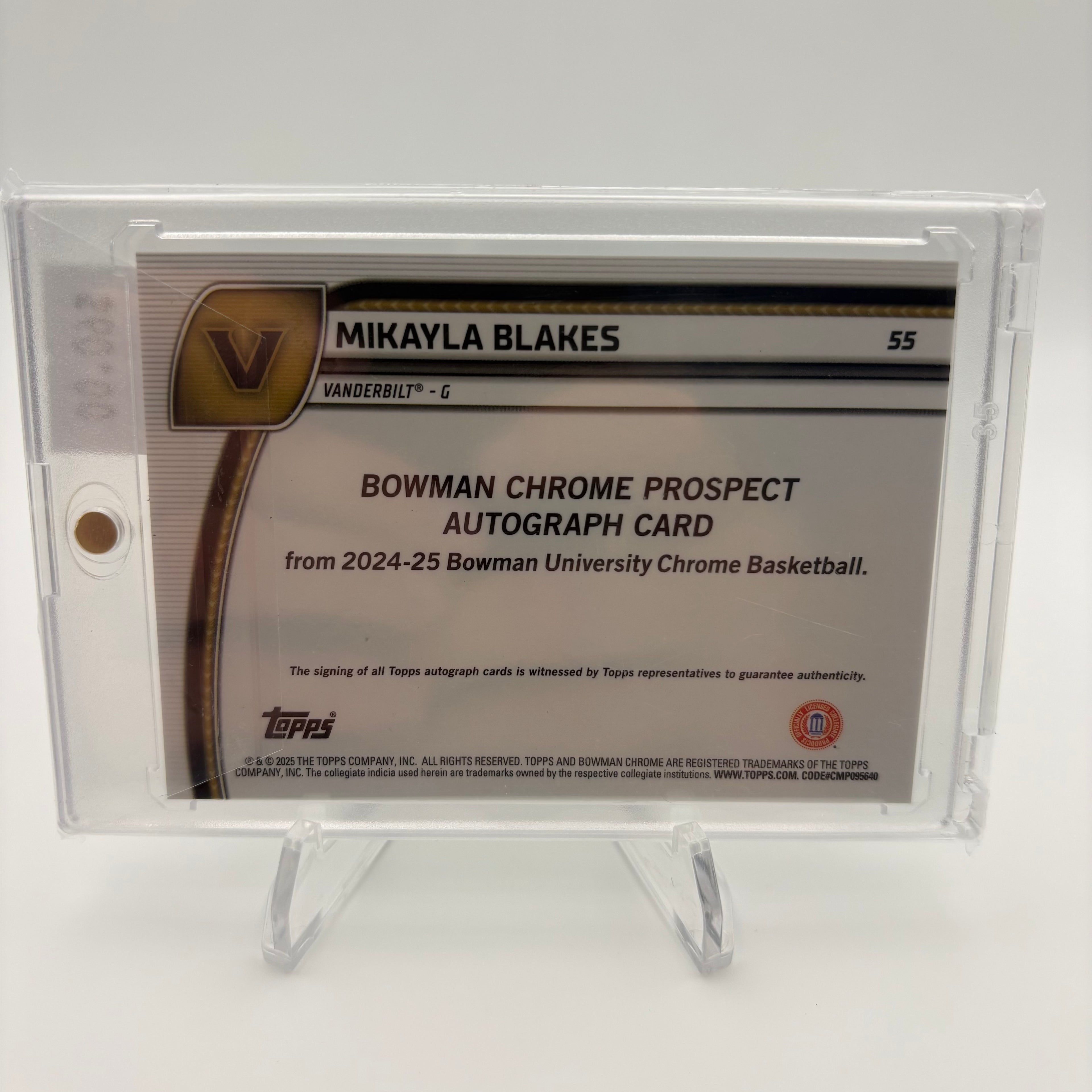 Mikayla Blakes 2024 Bowman U Chrome 1st Auto