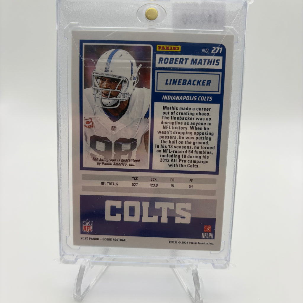 Robert Mathis 2025 Panini Score Auto /6