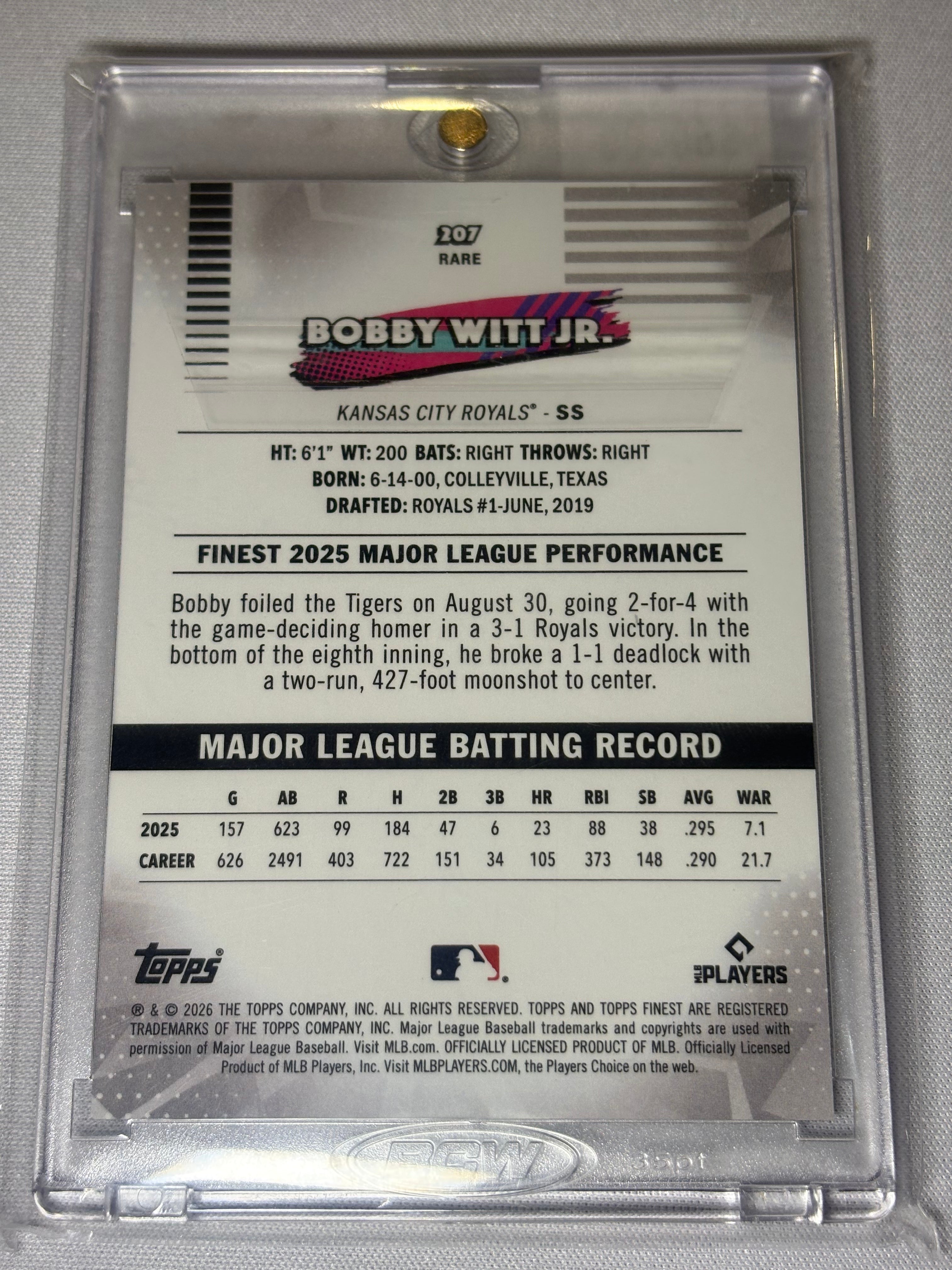 Bobby Witt Jr. 2026 Topps Finest /25