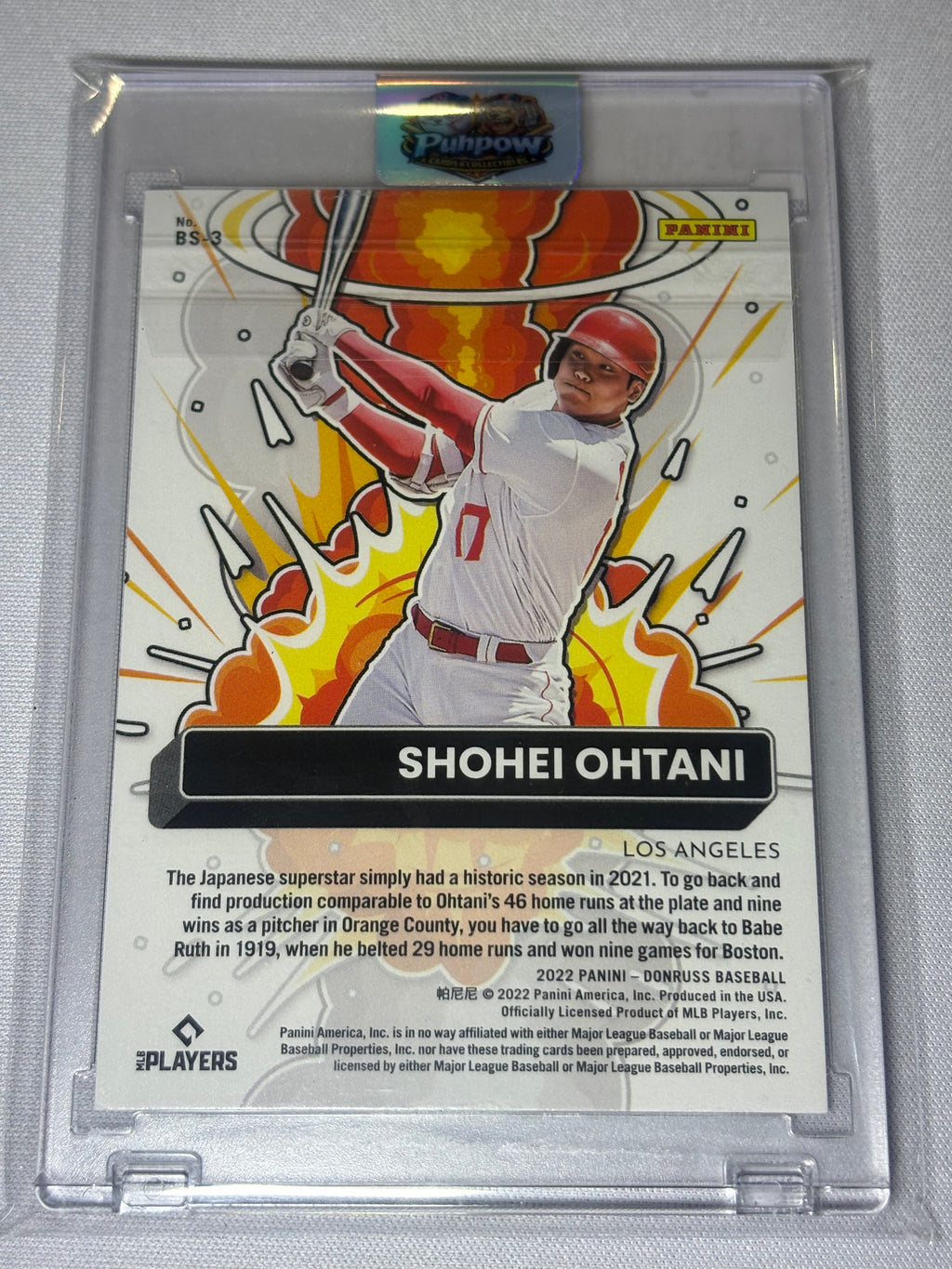 Shohei Ohtani 2022 Panini Donruss Bomb Squad