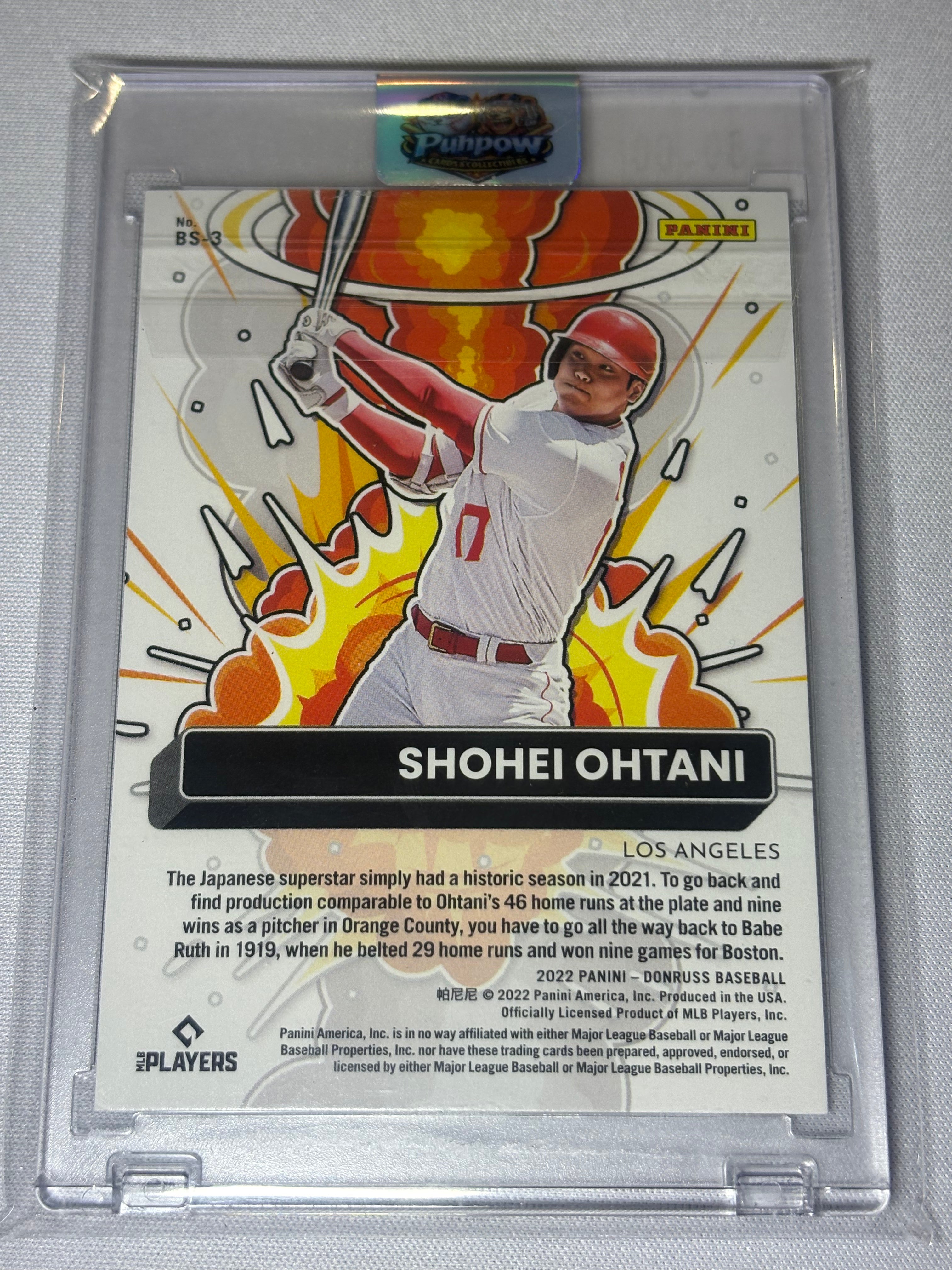 Shohei Ohtani 2022 Panini Donruss Bomb Squad