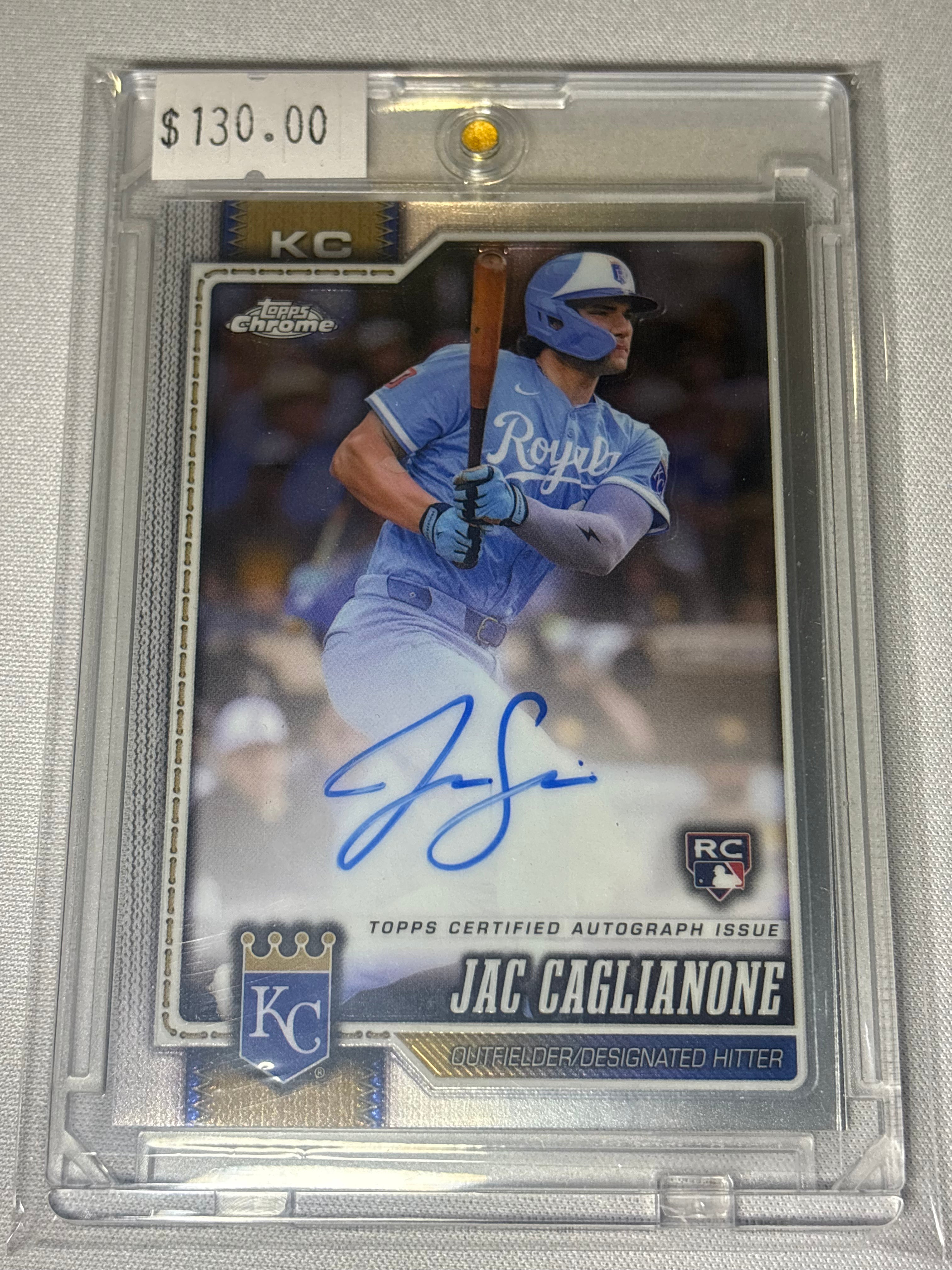 Jac Caglianone 2026 Topps Chrome Rookie Autographed Card