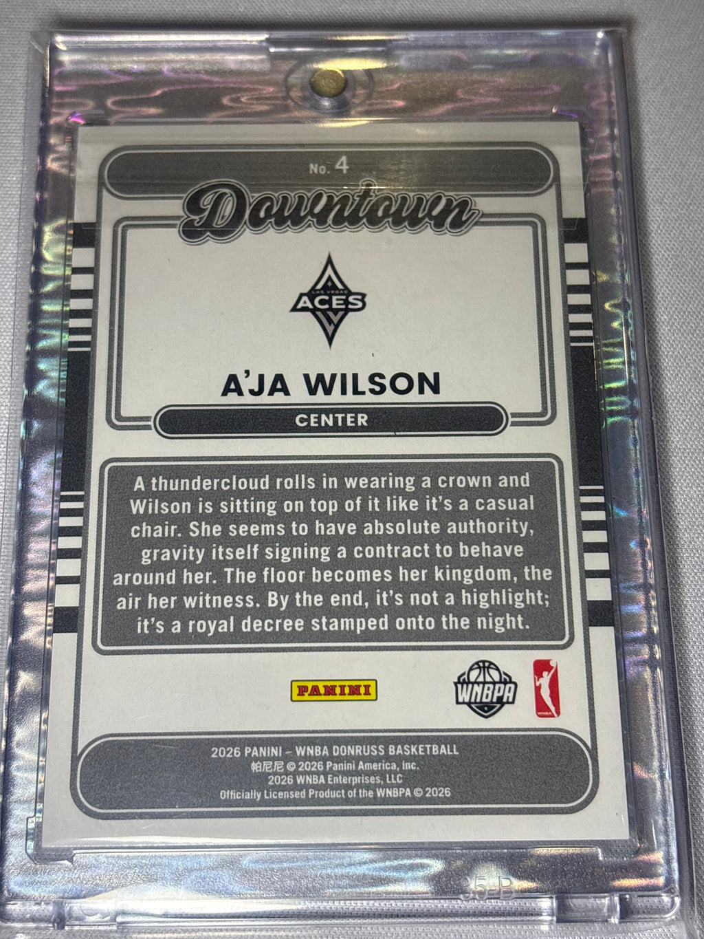 A'ja Wilson 2026 Panini Donruss Downtown