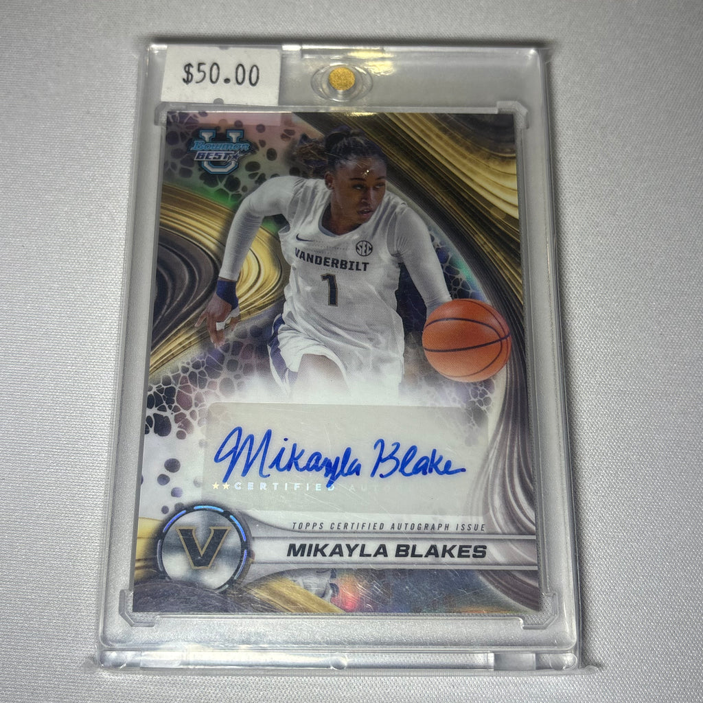 Mikayla Blakes 2024 Bowman U Best Autographed Card
