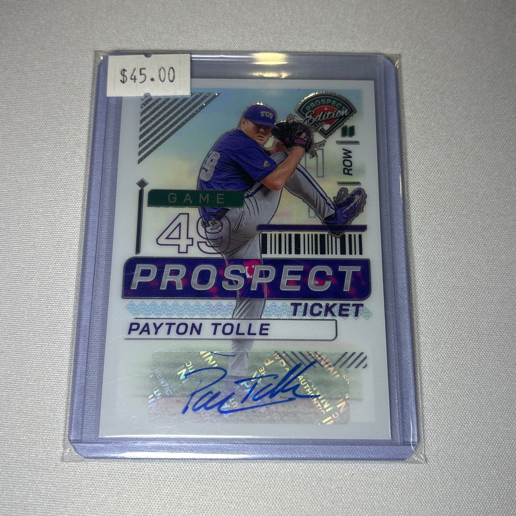 Payton Tolle 2024 Panini Prospect Station Autographed Card