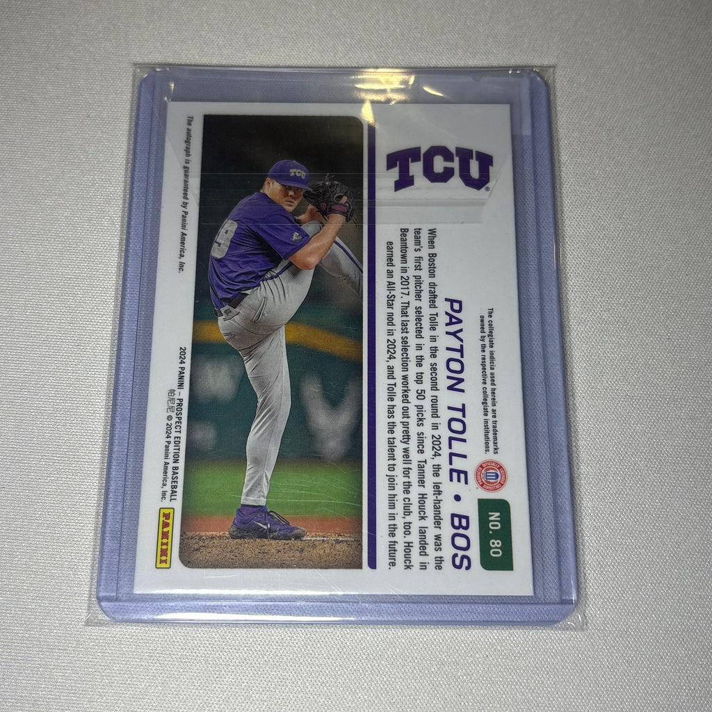 Payton Tolle 2024 Panini Prospect Station Autographed Card