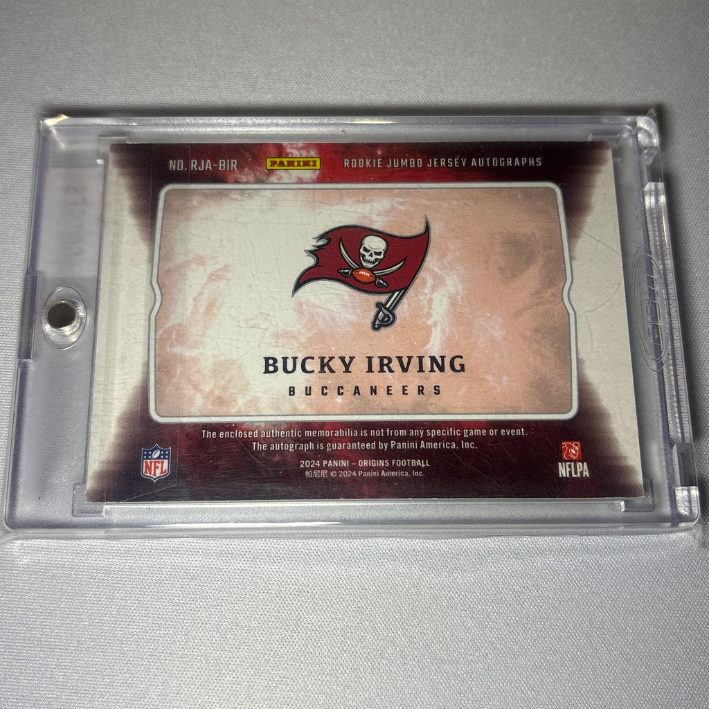 Bucky Irving 2024 Panini Origins Jersey Patch Auto Rookie