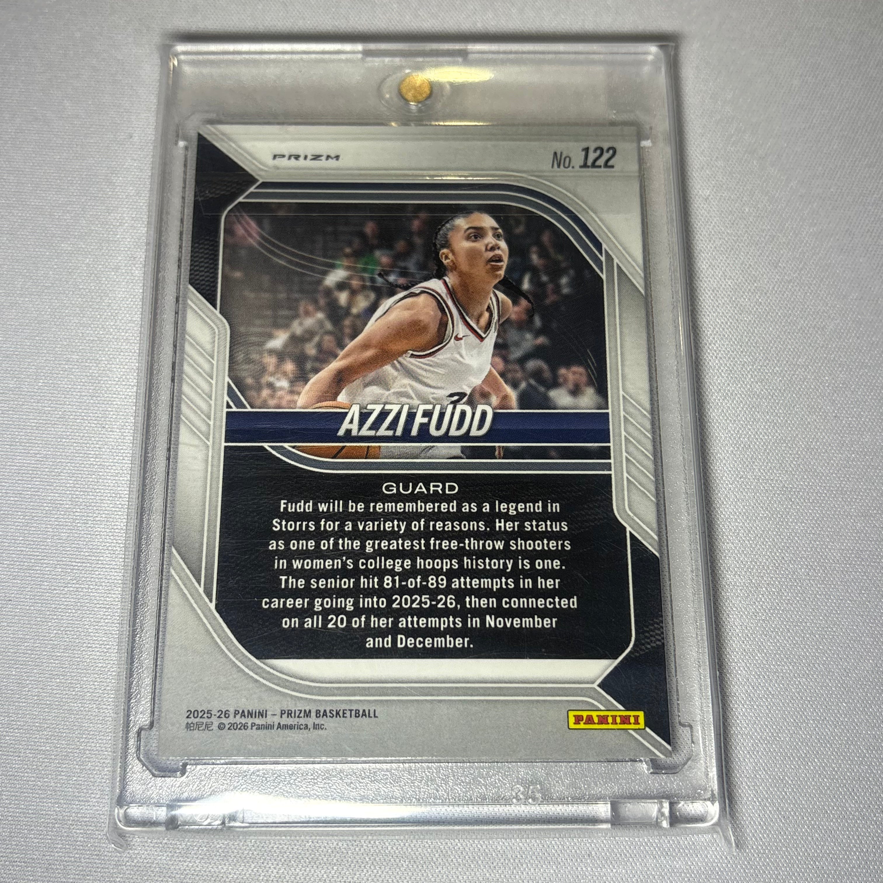 Azzi Fudd 2025 Panini Prizm NIL Refractor