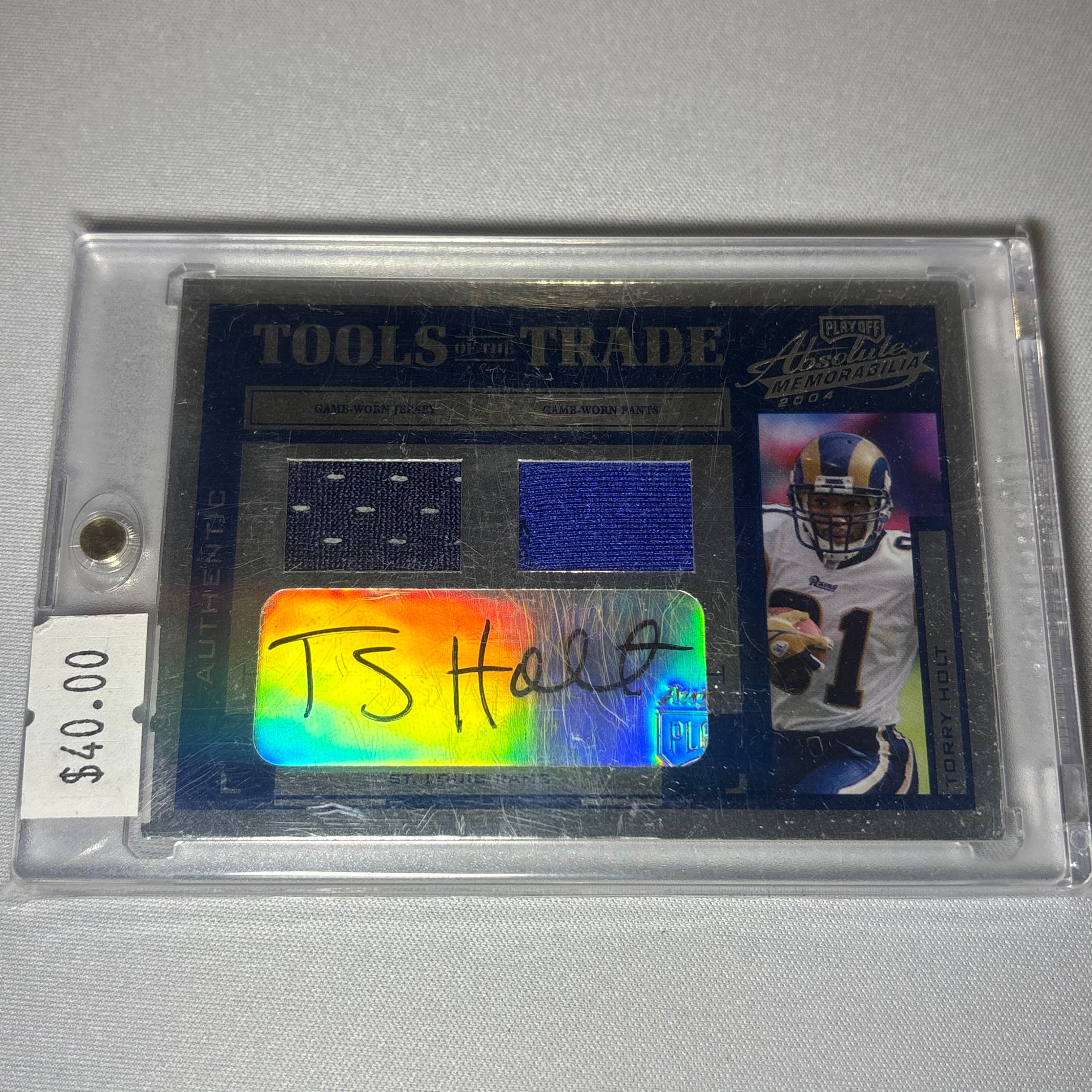 Torry Holt Donruss Tools of the Trade Jersey Patch Auto /75