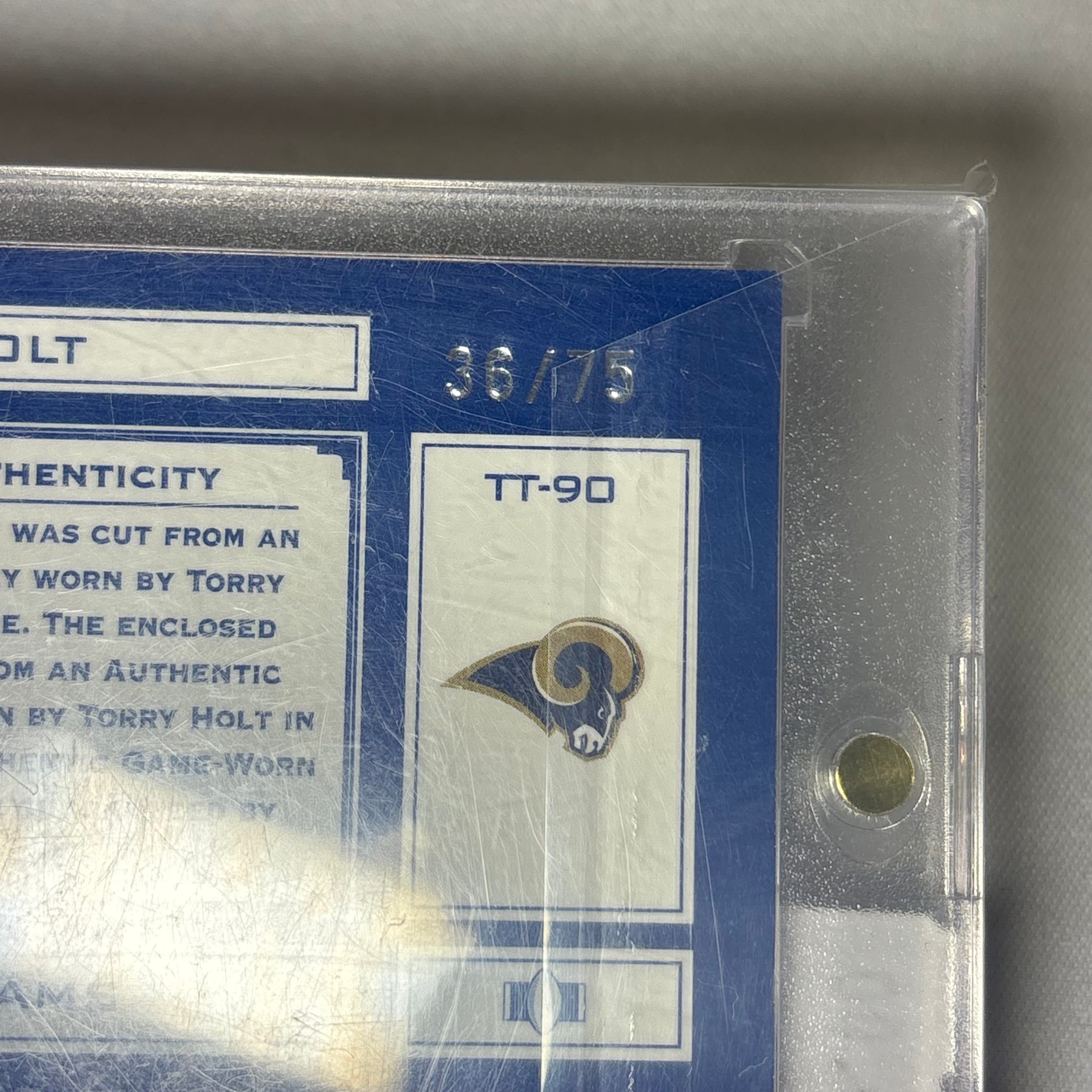 Torry Holt Donruss Tools of the Trade Jersey Patch Auto /75